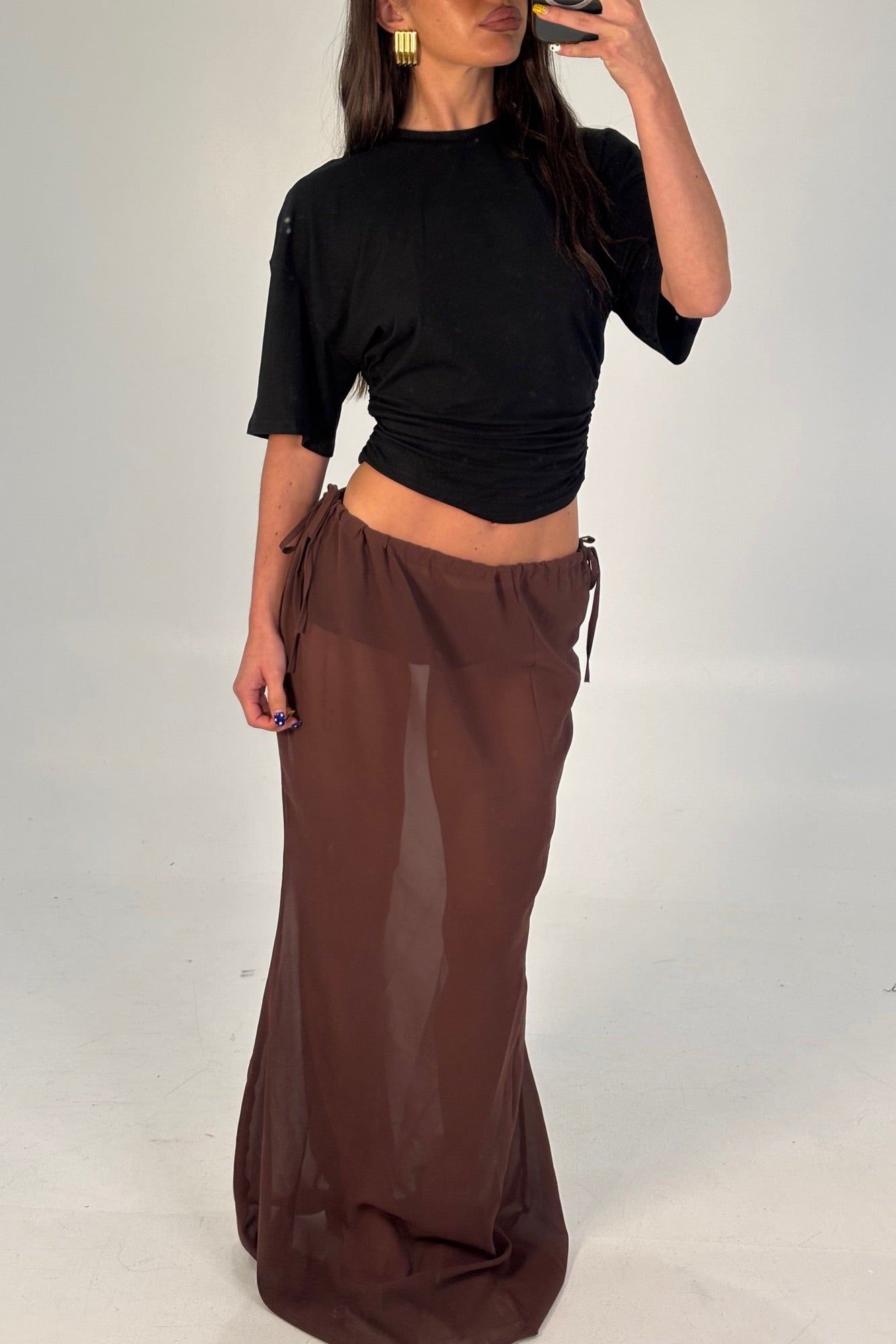 Arianne Maxi Skirt Chocolate