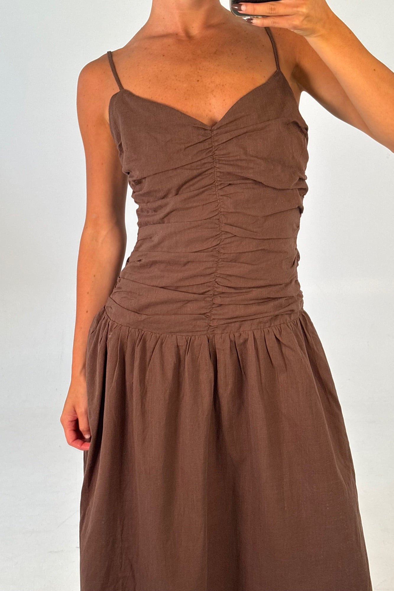 Amity Midi Dress Chocolate