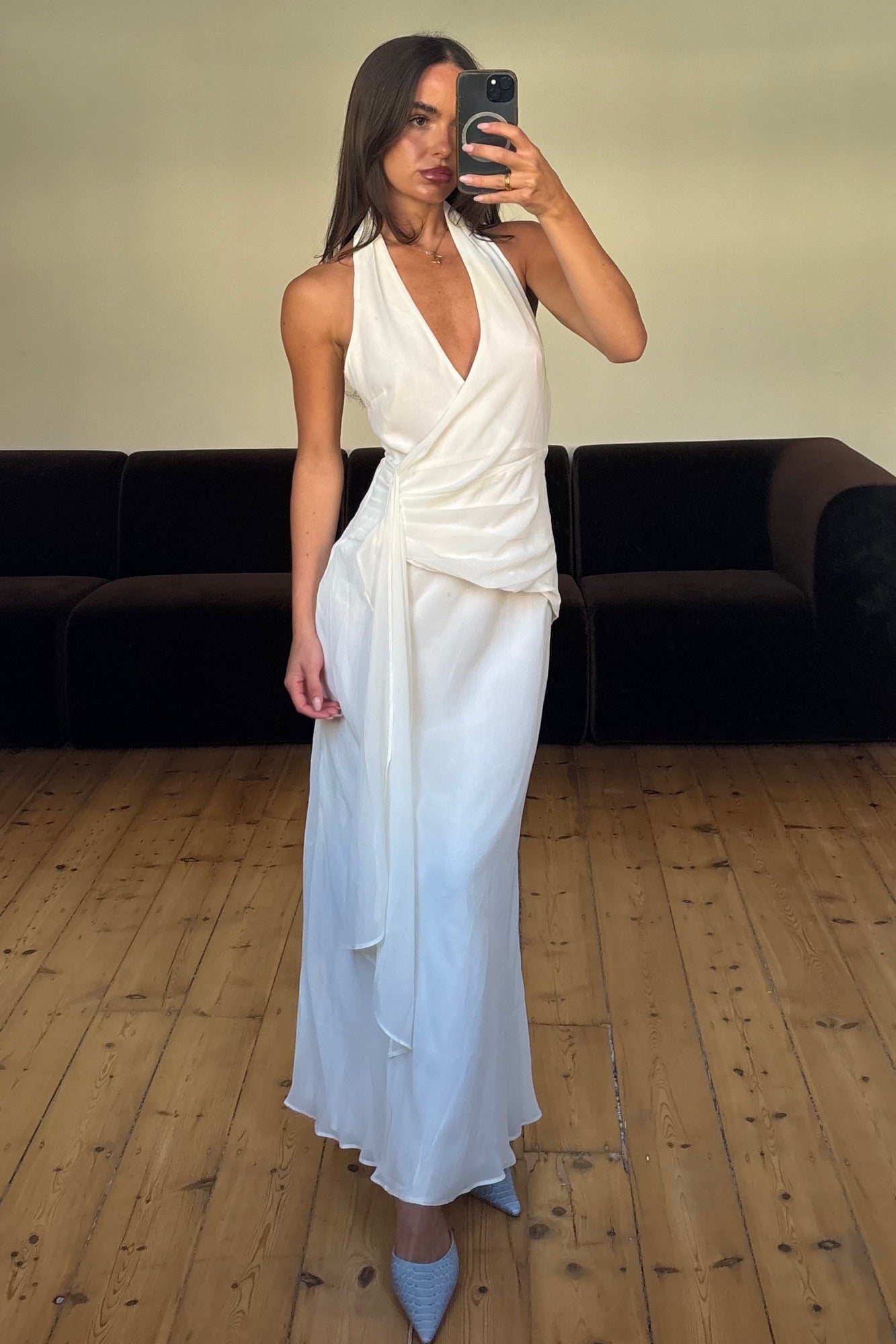 Sarena Midi Dress White