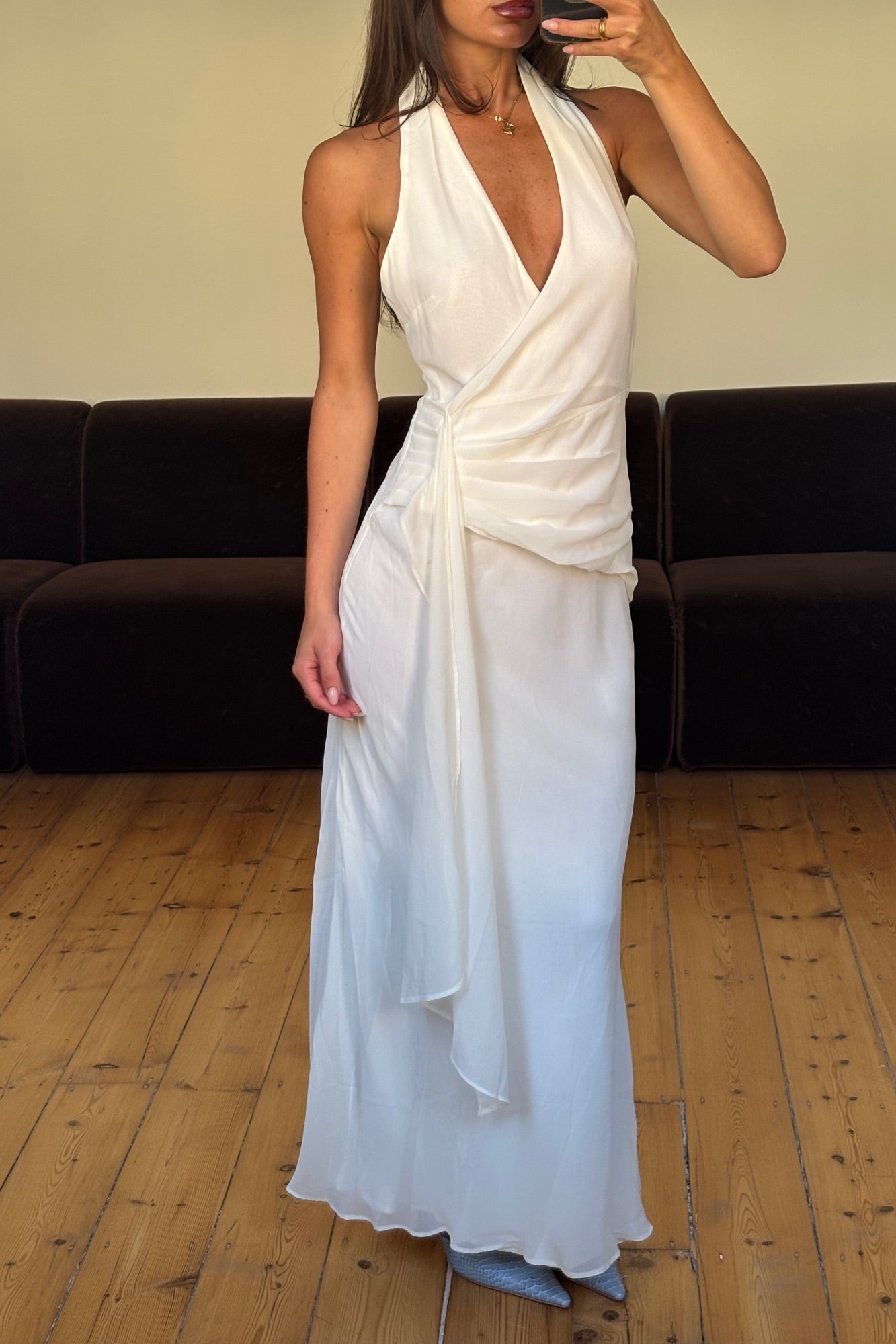 Sarena Midi Dress White