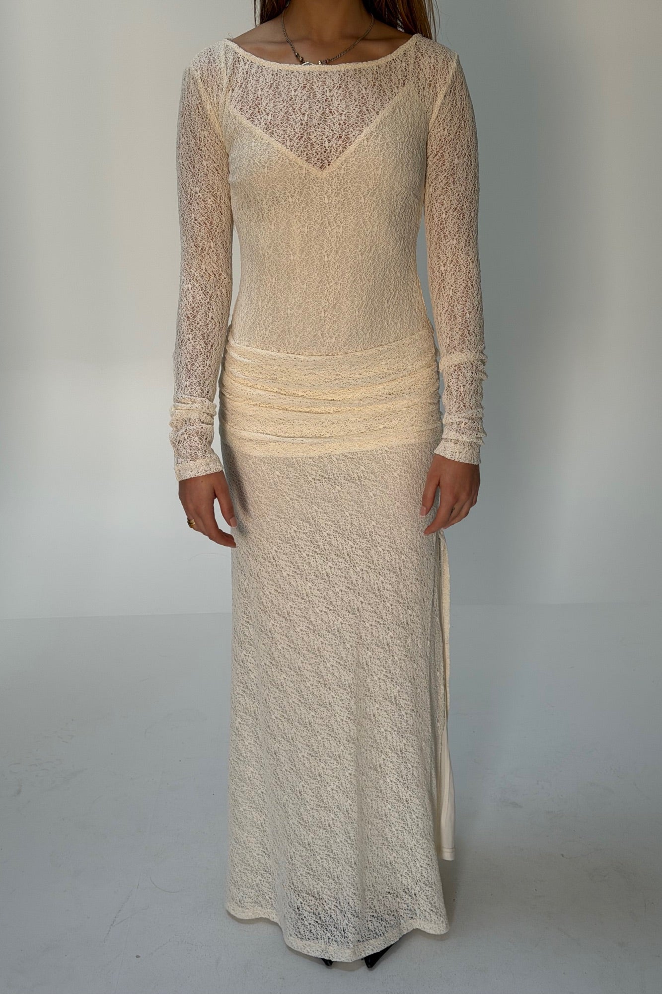Lotus Maxi Dress Cream