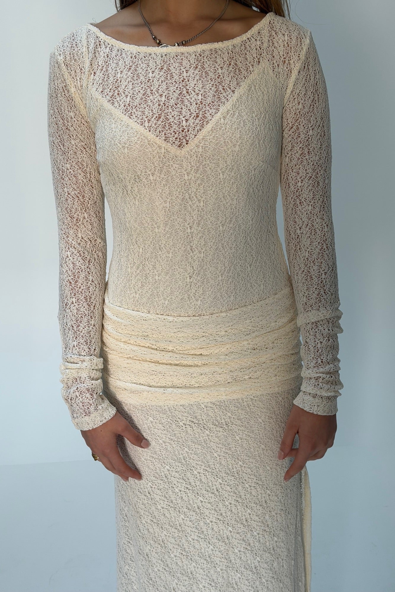 Lotus Maxi Dress Cream