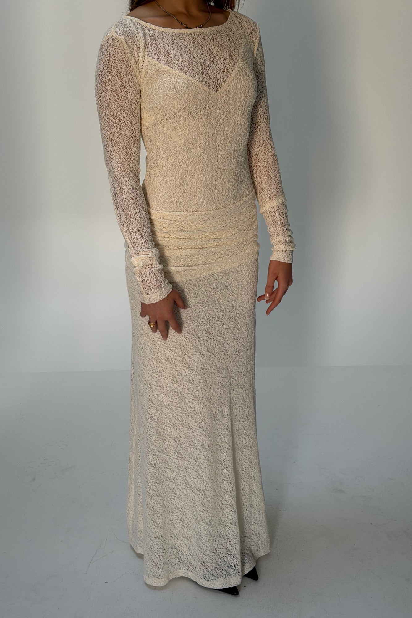 Lotus Maxi Dress Cream