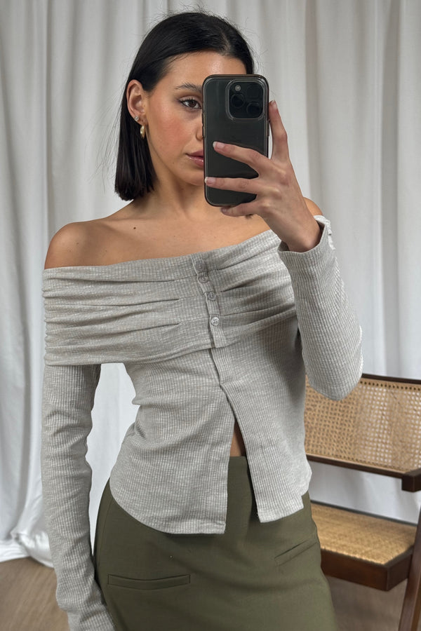 Rhia Longsleeve Top Grey