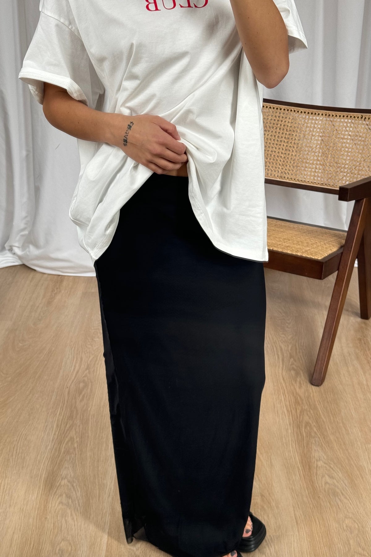 Heidi Maxi Skirt Black