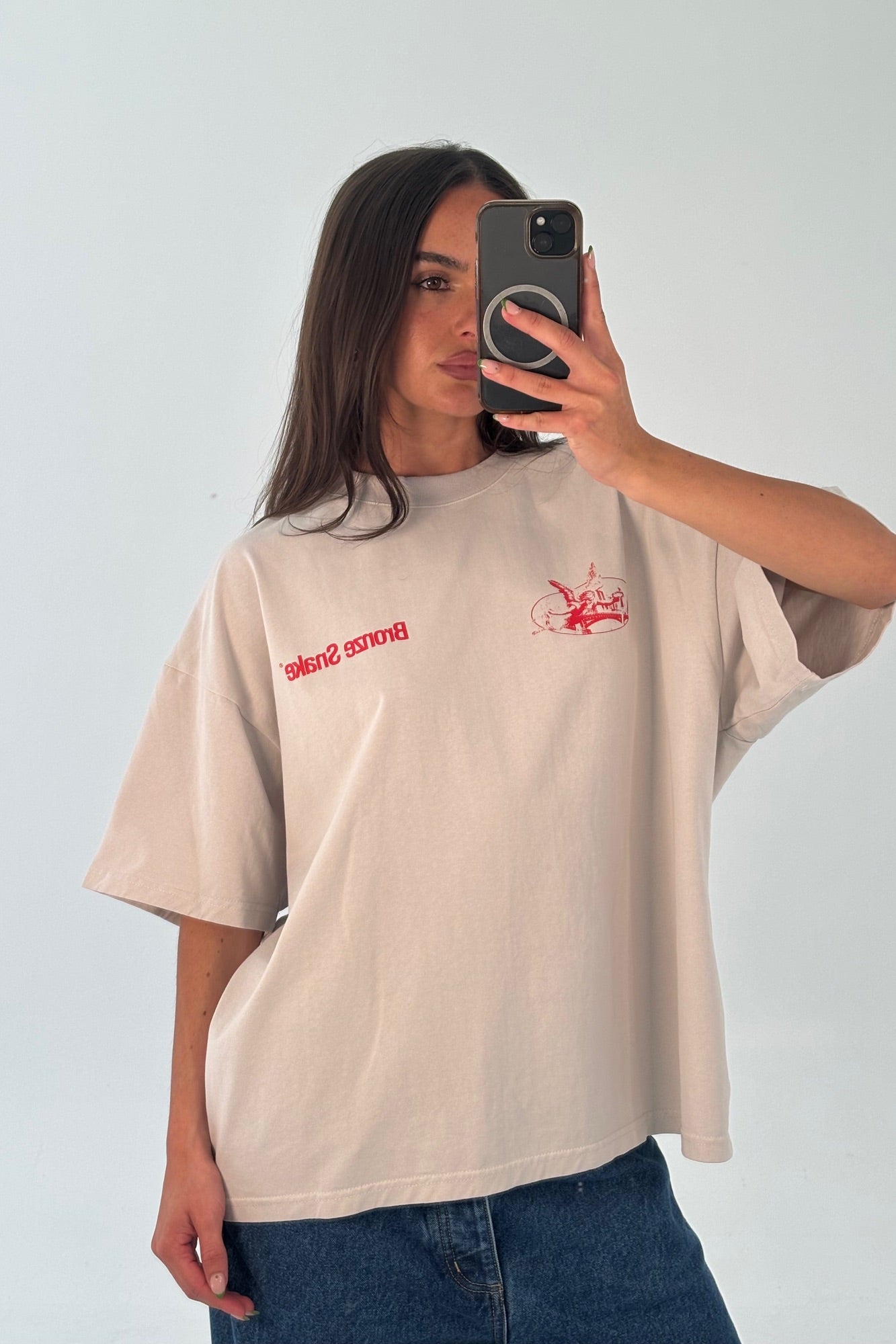 Unisex Bronze Snake Melb Tee Ivory