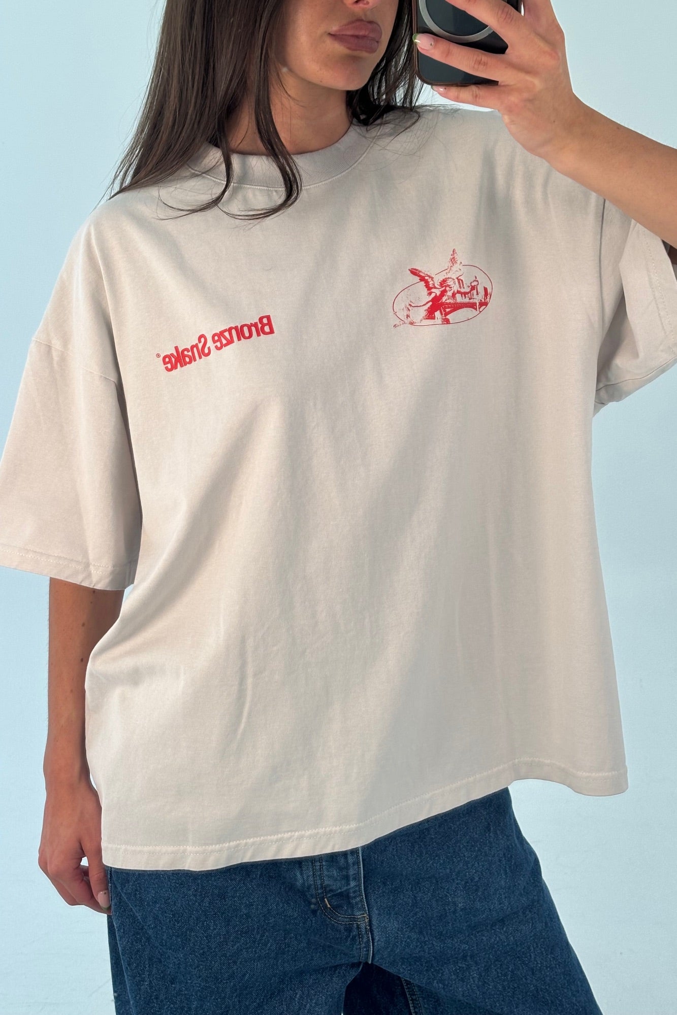 Unisex Bronze Snake Melb Tee Ivory