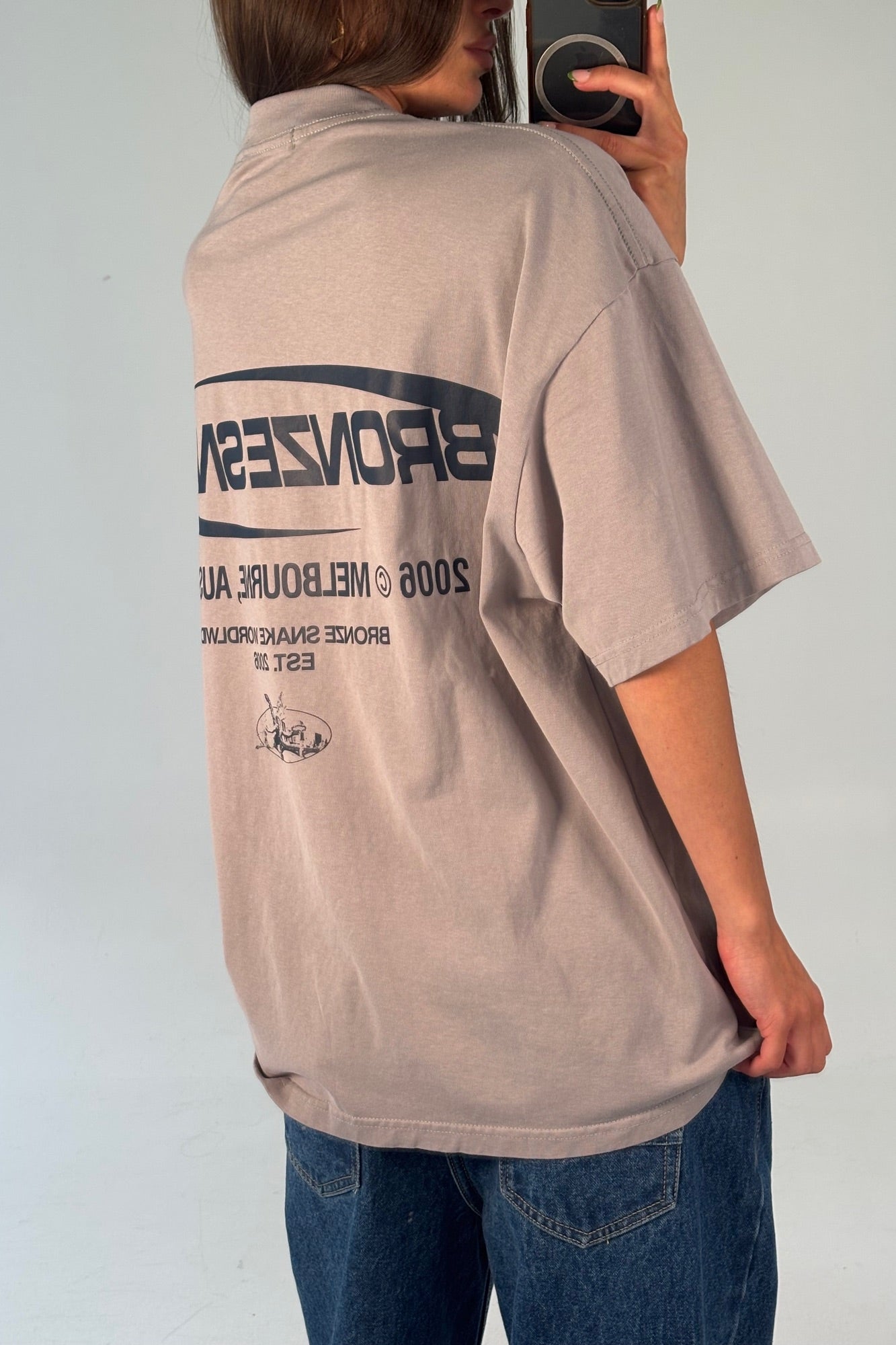 Unisex Bronze Snake Classic Tee Grey