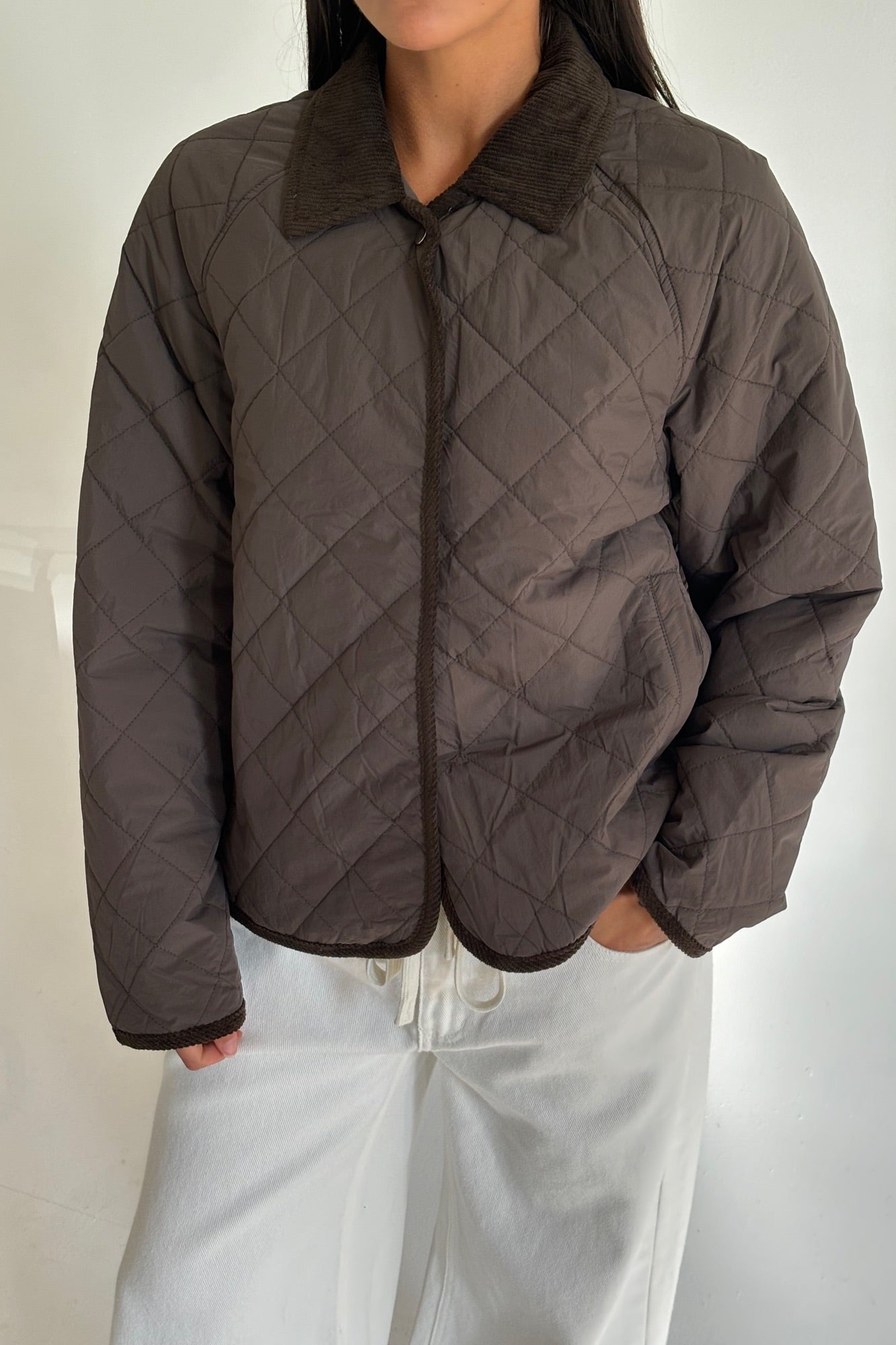 Quincy Quilted Jacket Chocolate