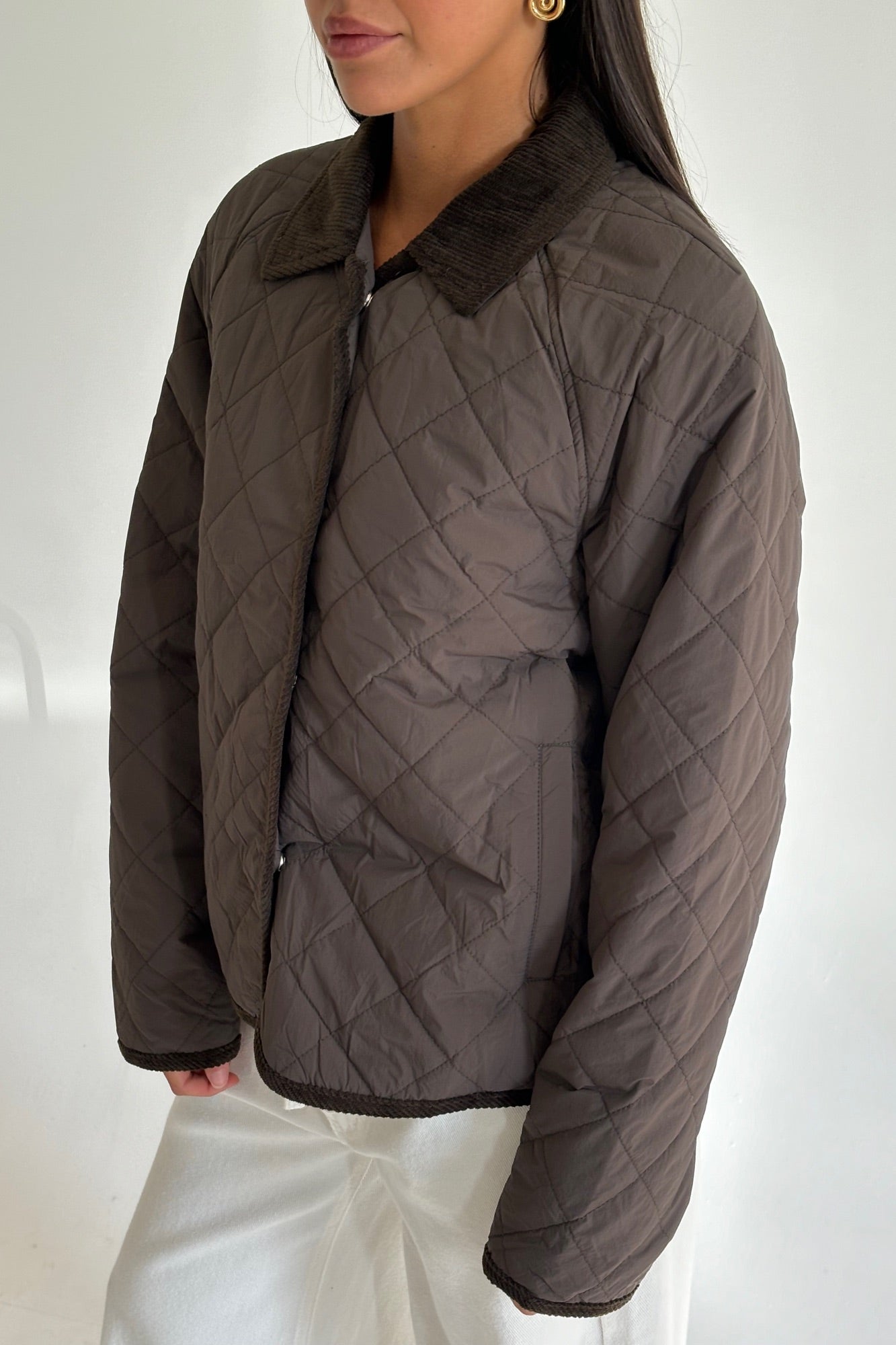 Quincy Quilted Jacket Chocolate