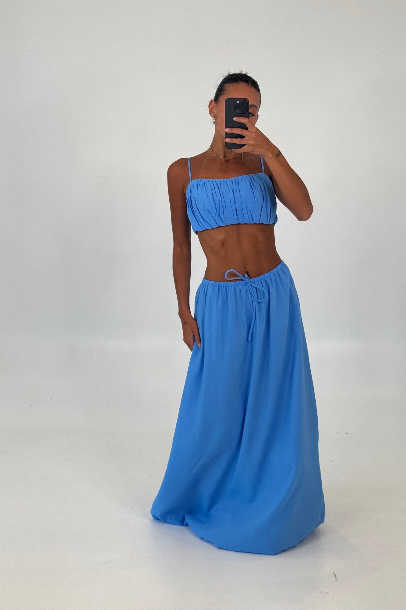 Zarela Maxi Skirt Blue - FINAL SALE