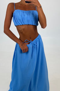 Zarela Maxi Skirt Blue