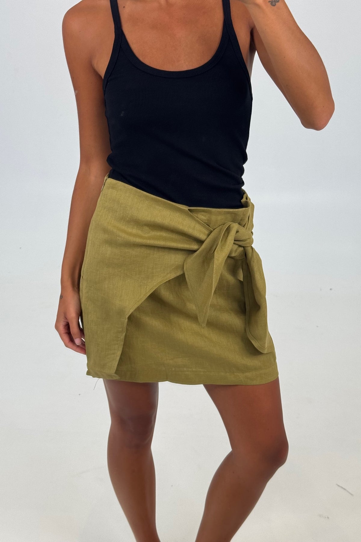 Emmanuella Mini Skirt Olive