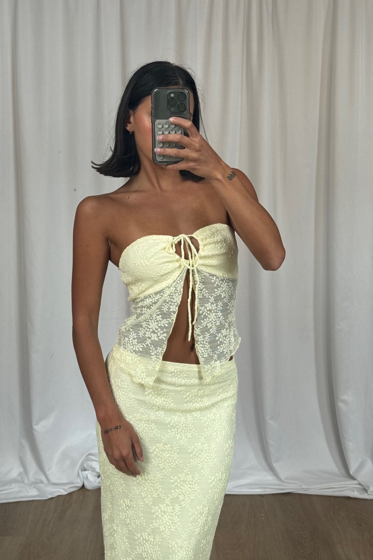 Summer Lace Skirt Lemon