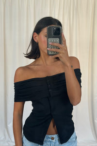 Tamsin Off The Shoulder Top Black