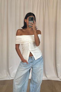 Tamsin Off The Shoulder Top White