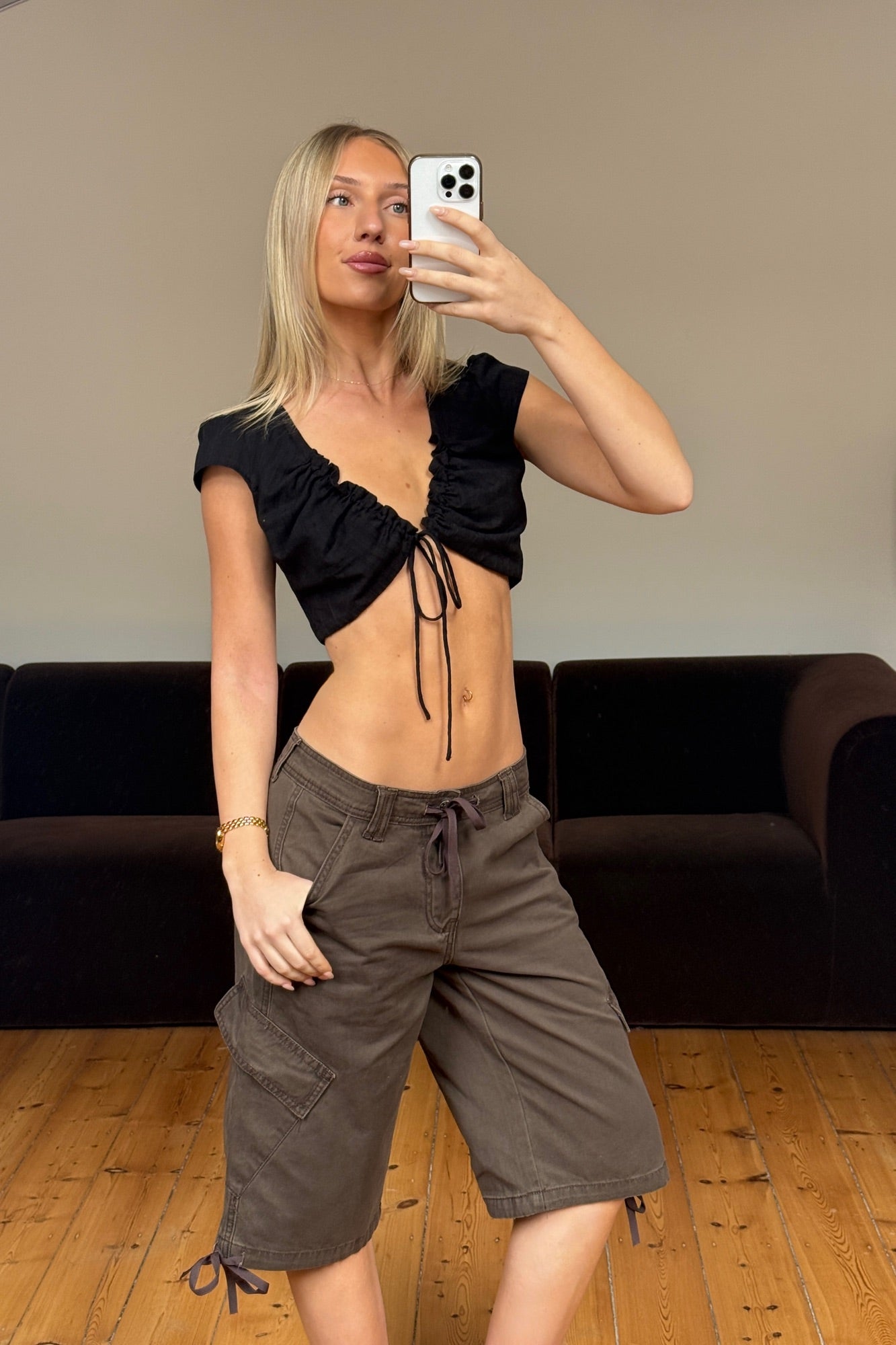 Leah Crop Black