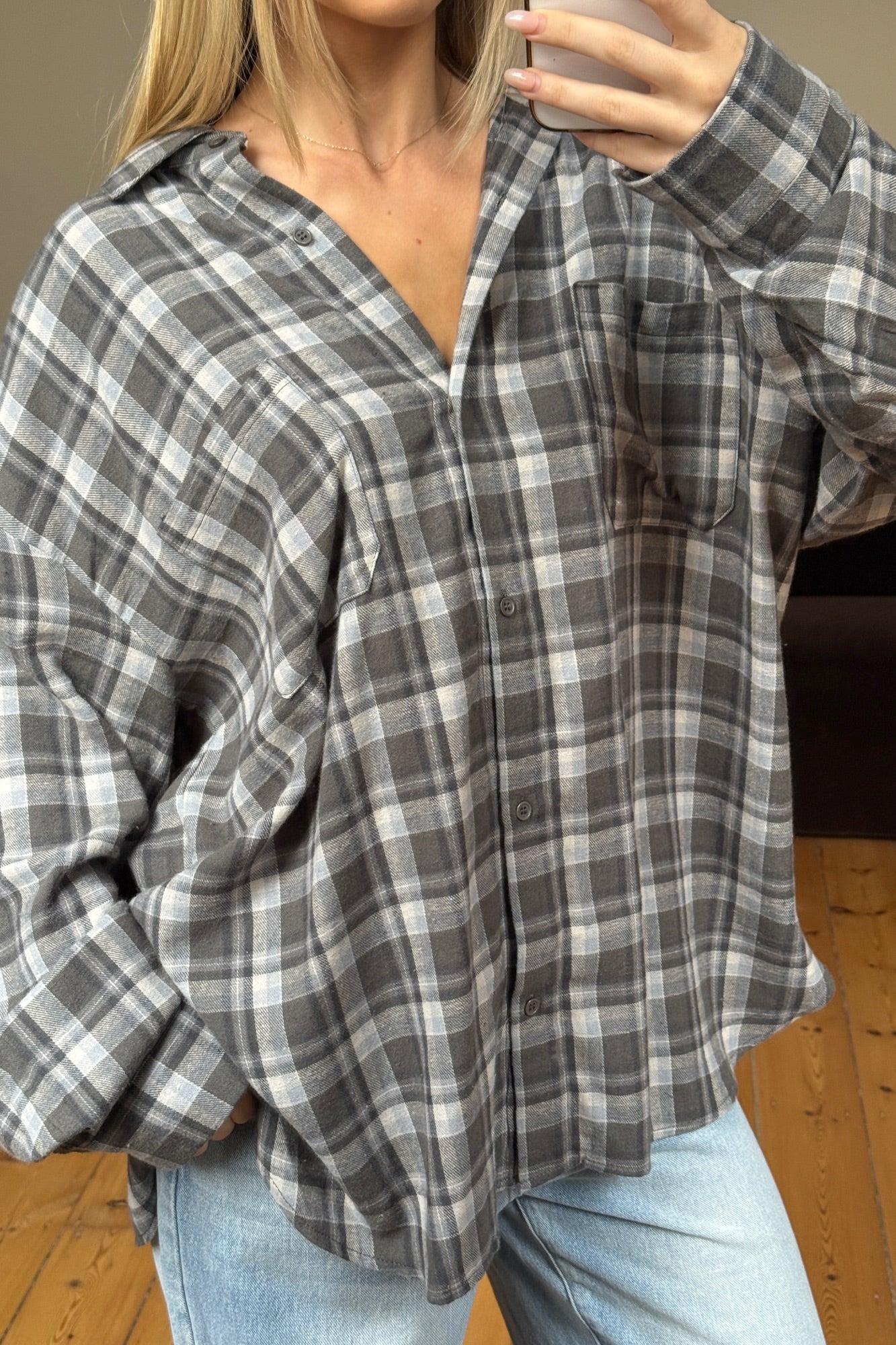 Clarity Shirt Slate Plaid