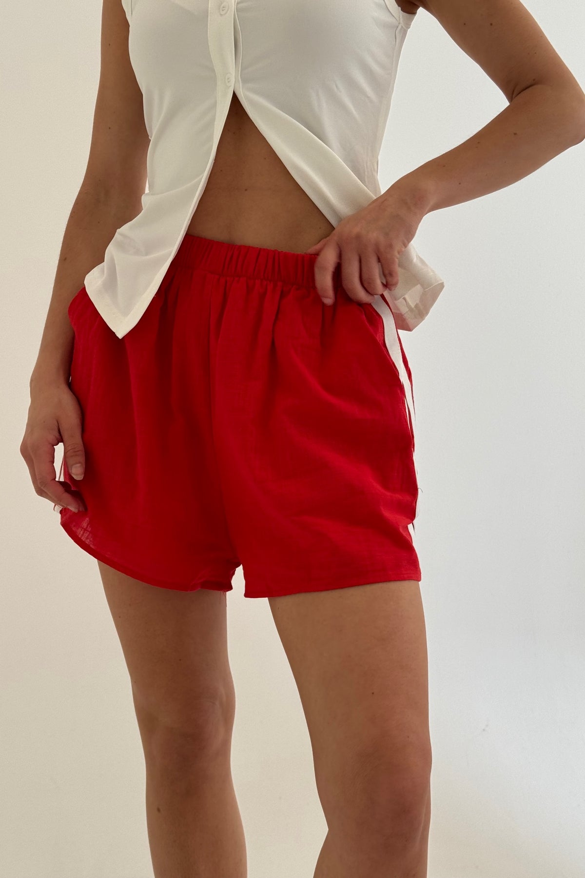 Ronnie Racer Shorts Red