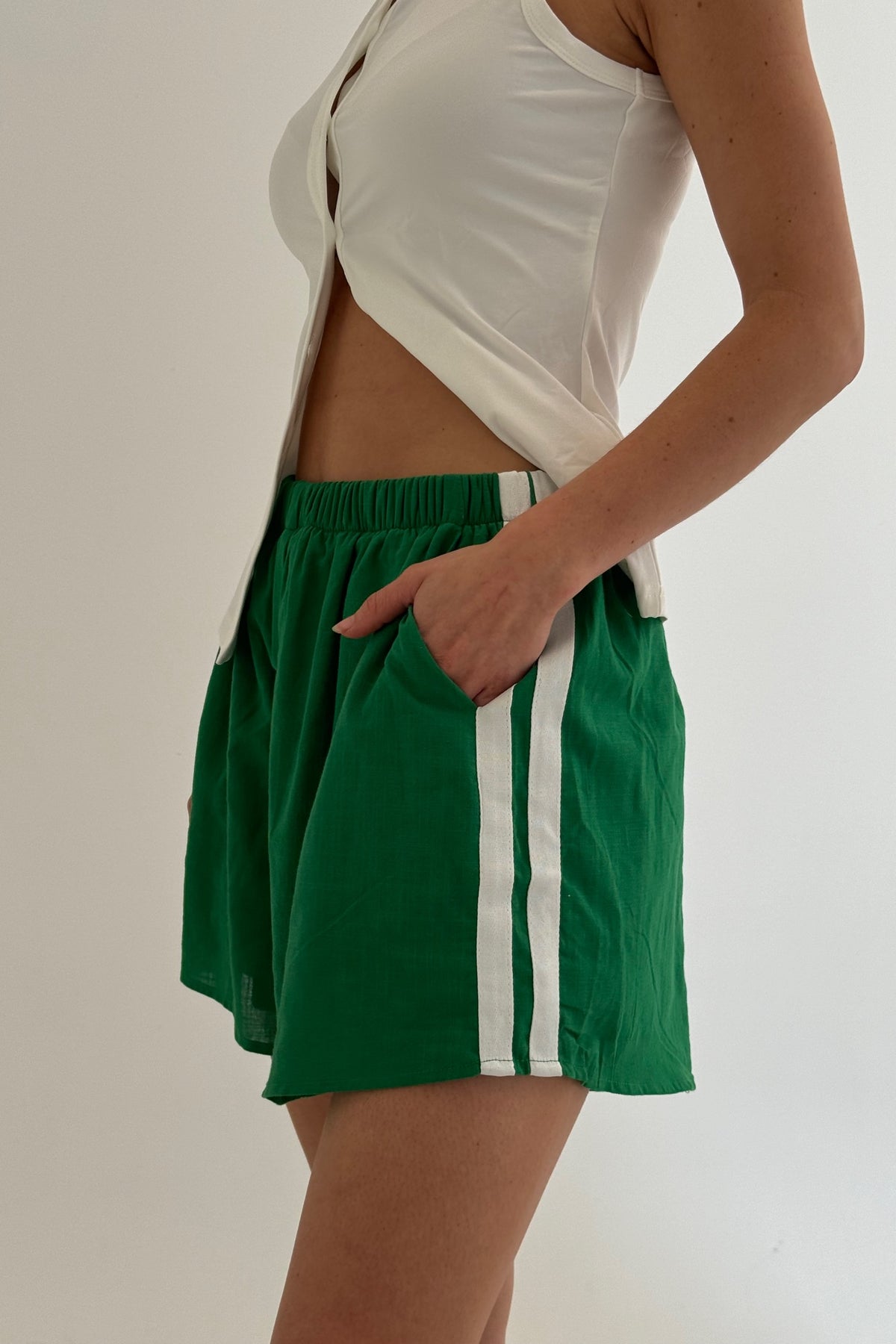 Ronnie Racer Shorts Green