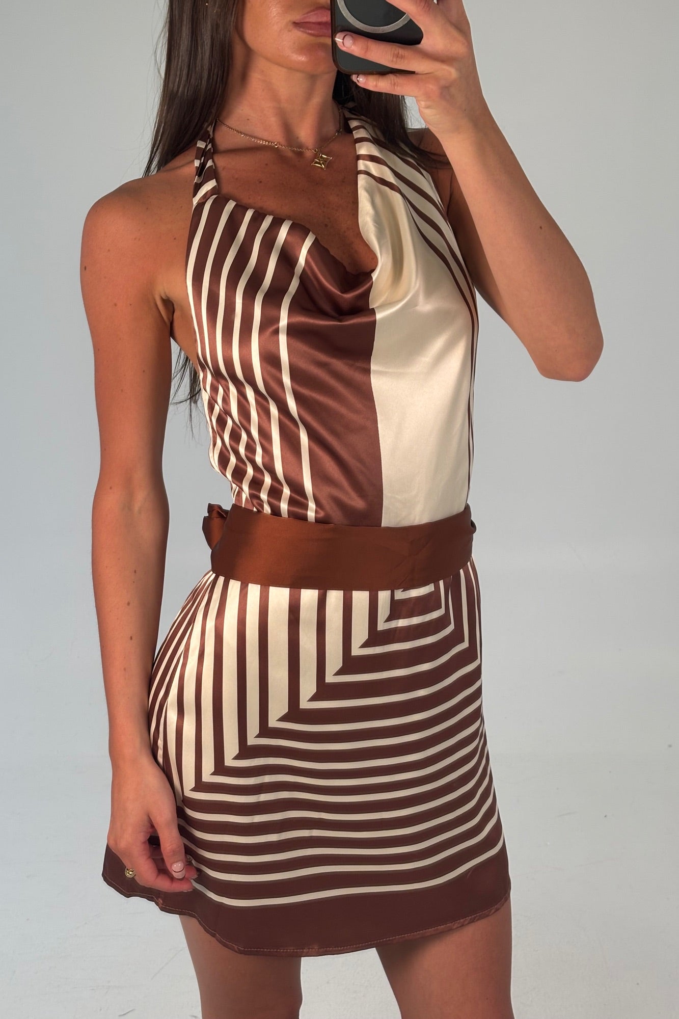 Presley Mini Dress Brown