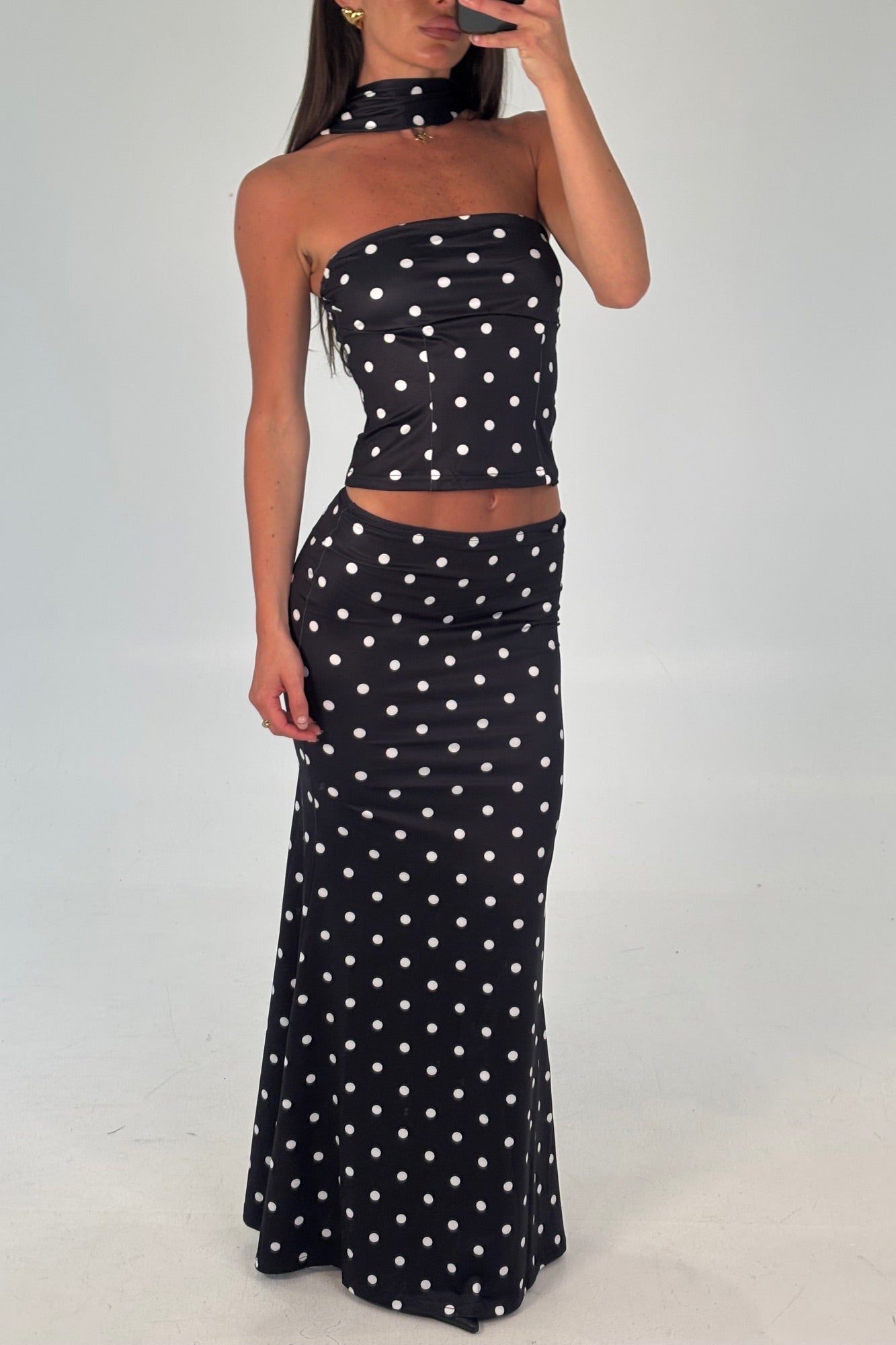 Viktoria Polk Dot Set Black