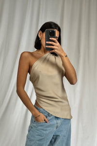 Gracie Draped Top Sand