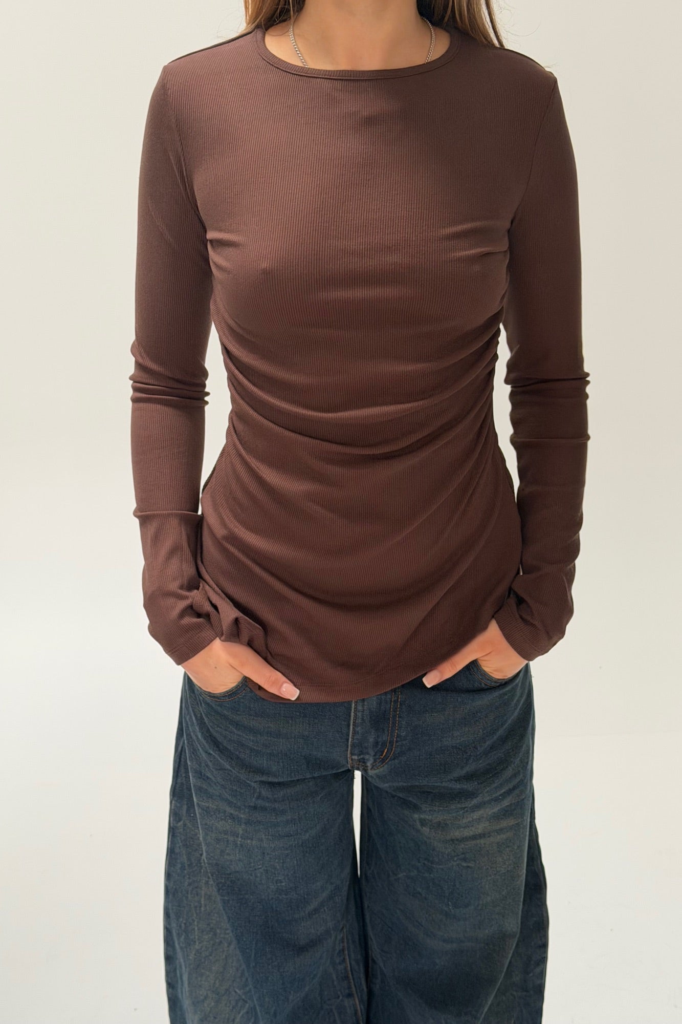 Lorina Long Sleeve Chocolate