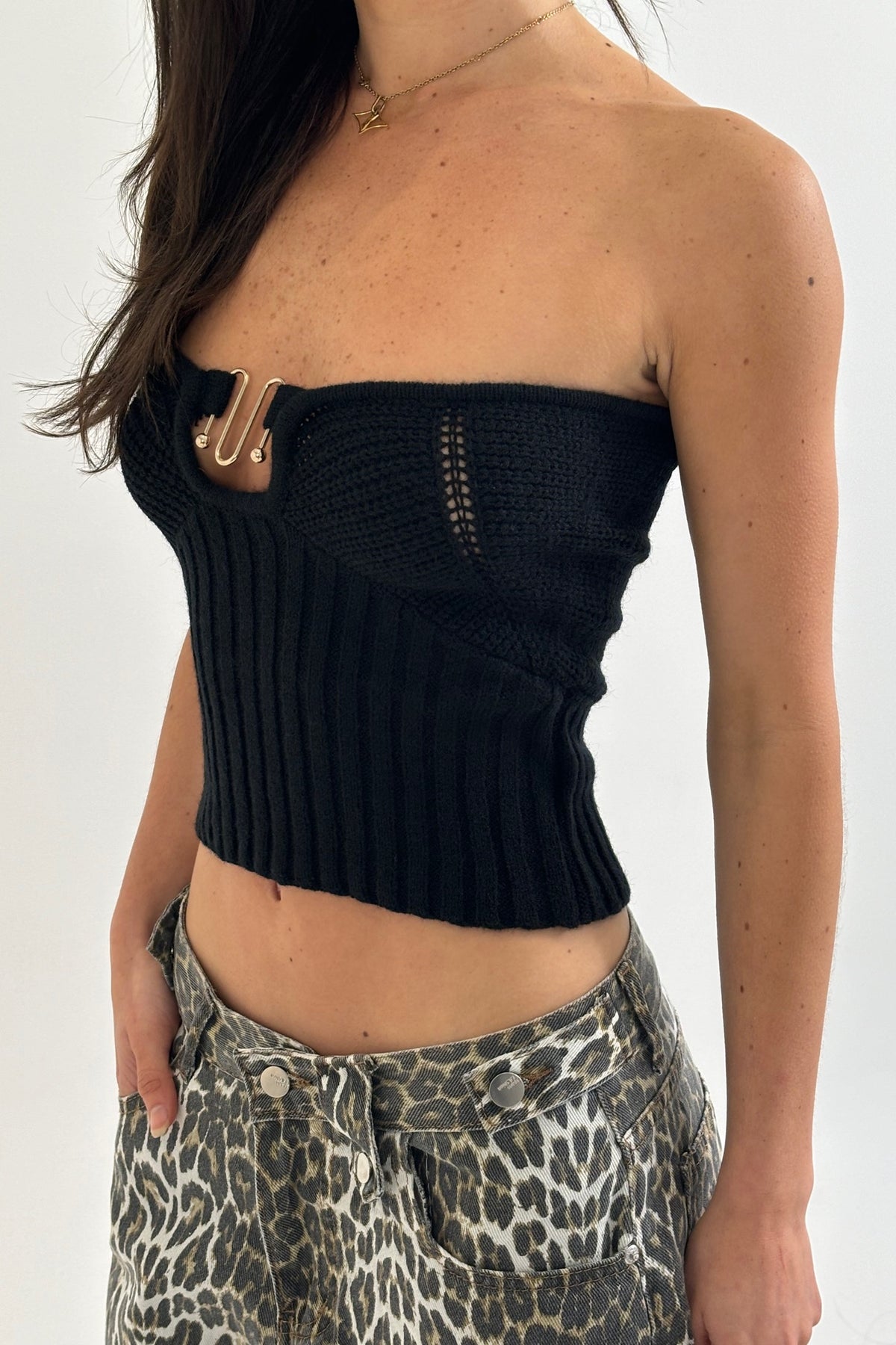 Capri Strapless Top Black