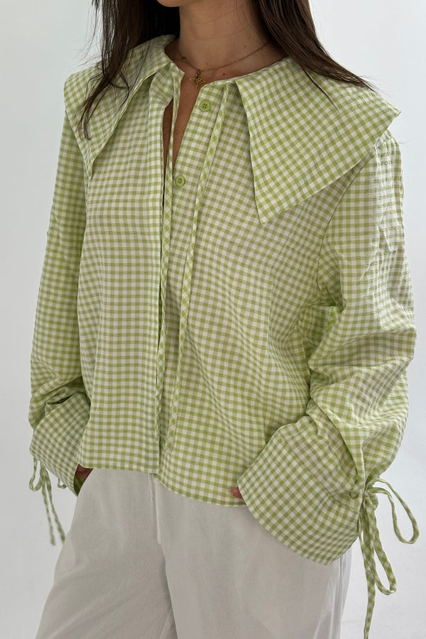 Layla Shirt Sage Gingham