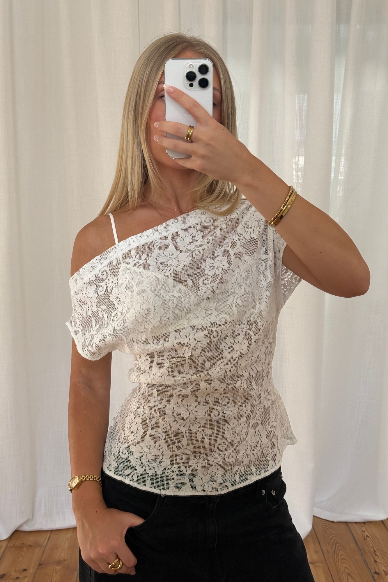 Lori Lace Top White