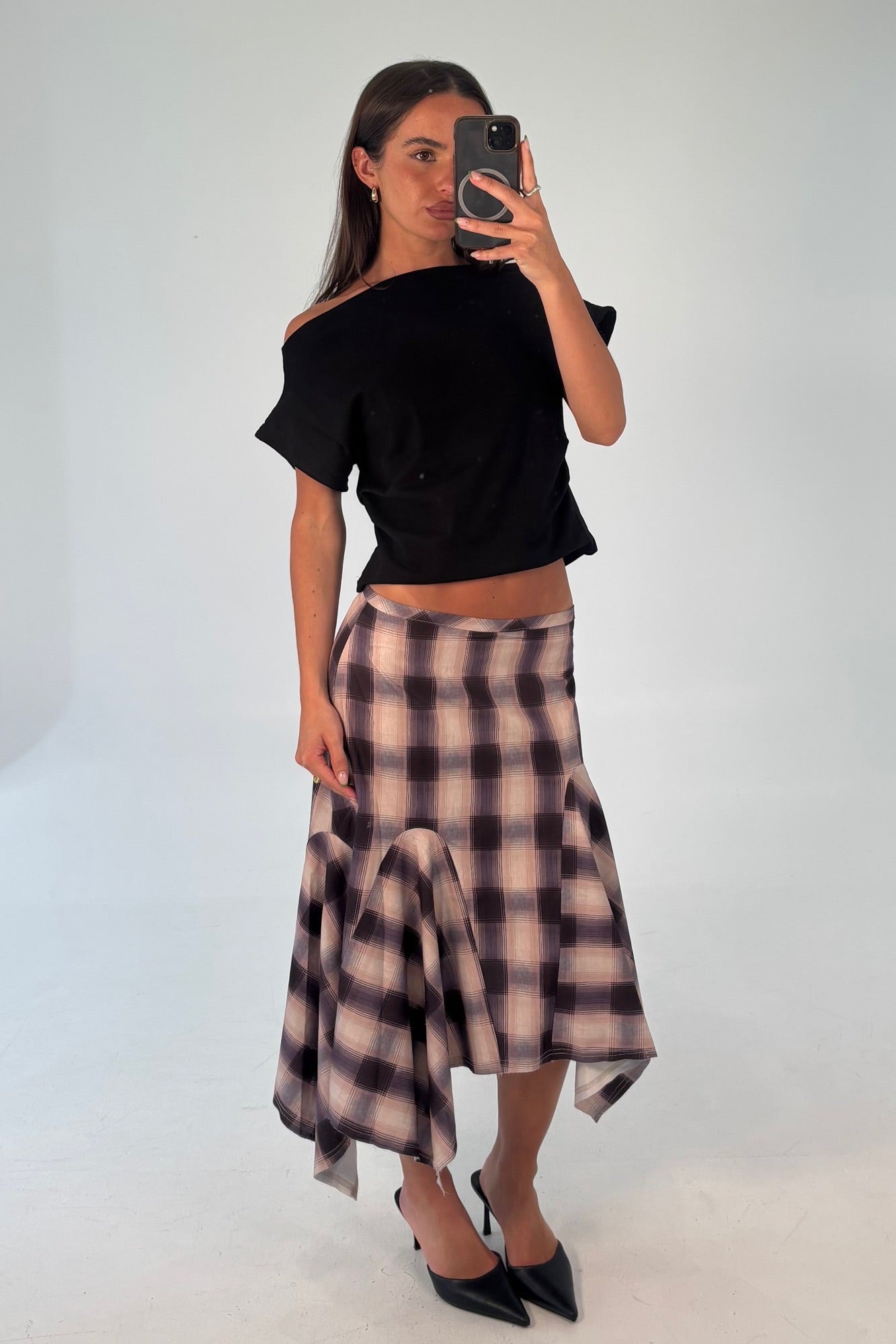 Tia Midi Skirt Beige