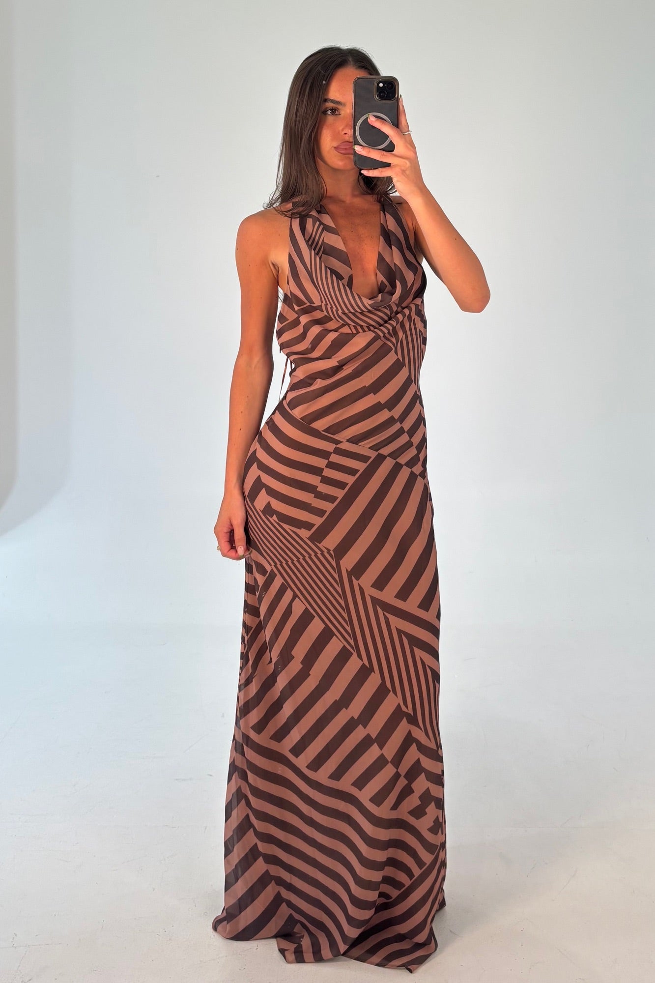 Sadira Maxi Dress Brown
