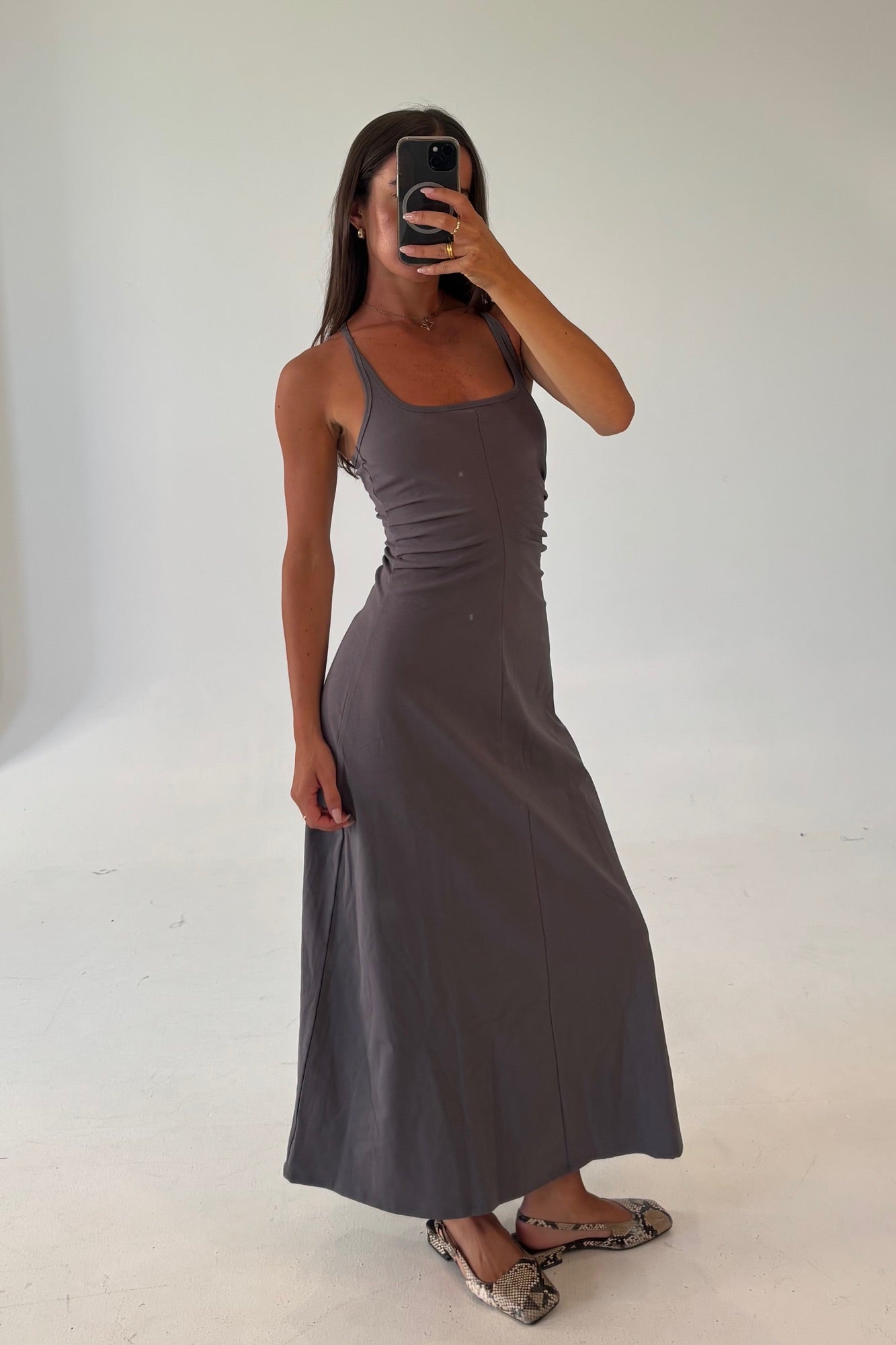 Alma Midi Dress Slate