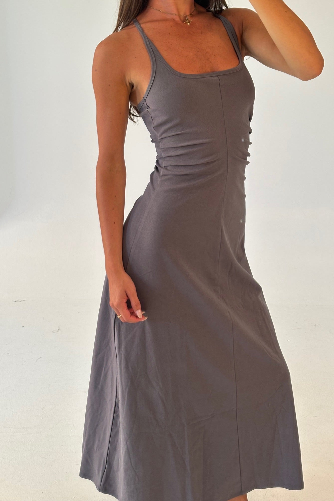 Alma Midi Dress Slate