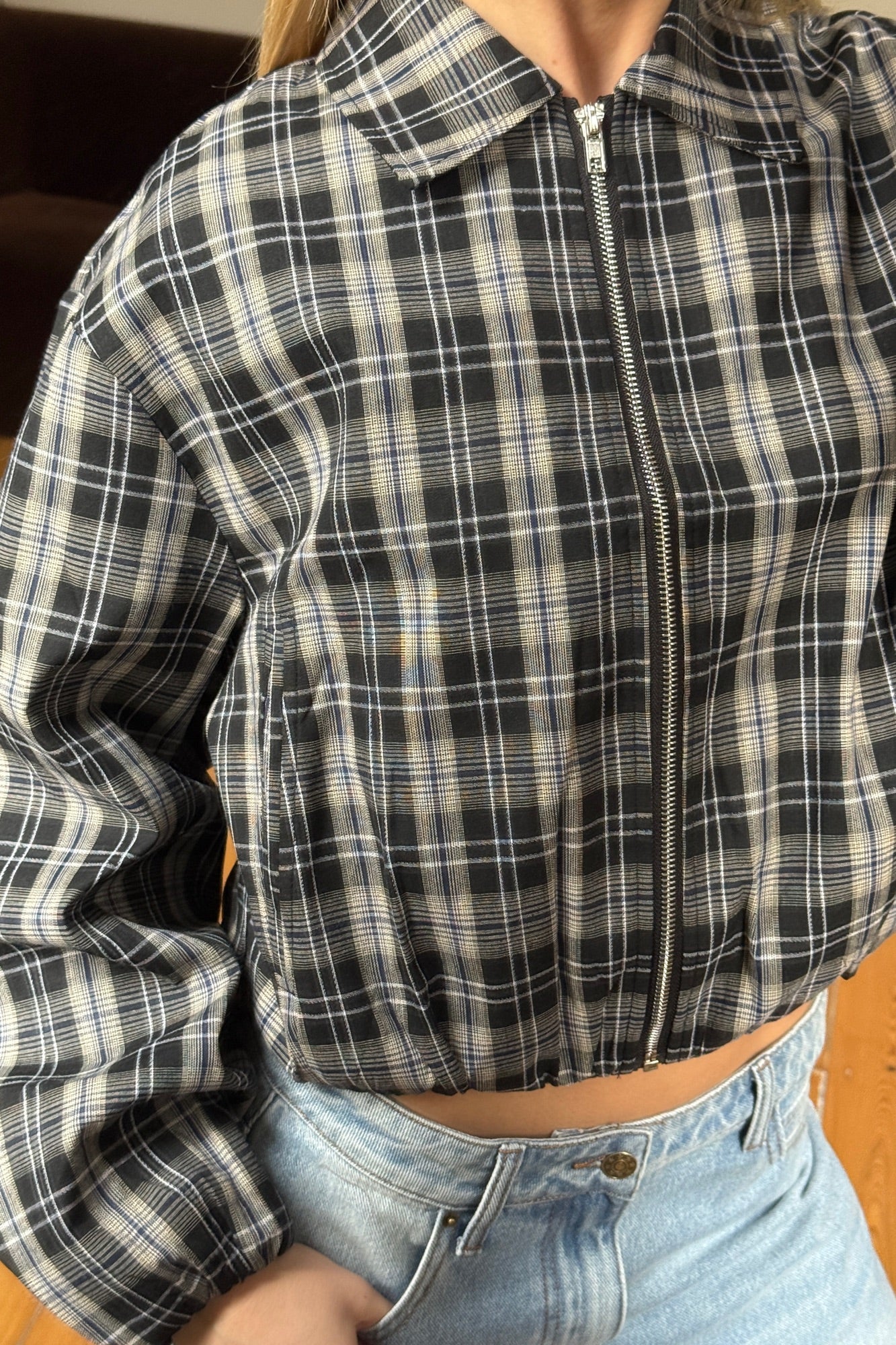Alix Bomber Plaid
