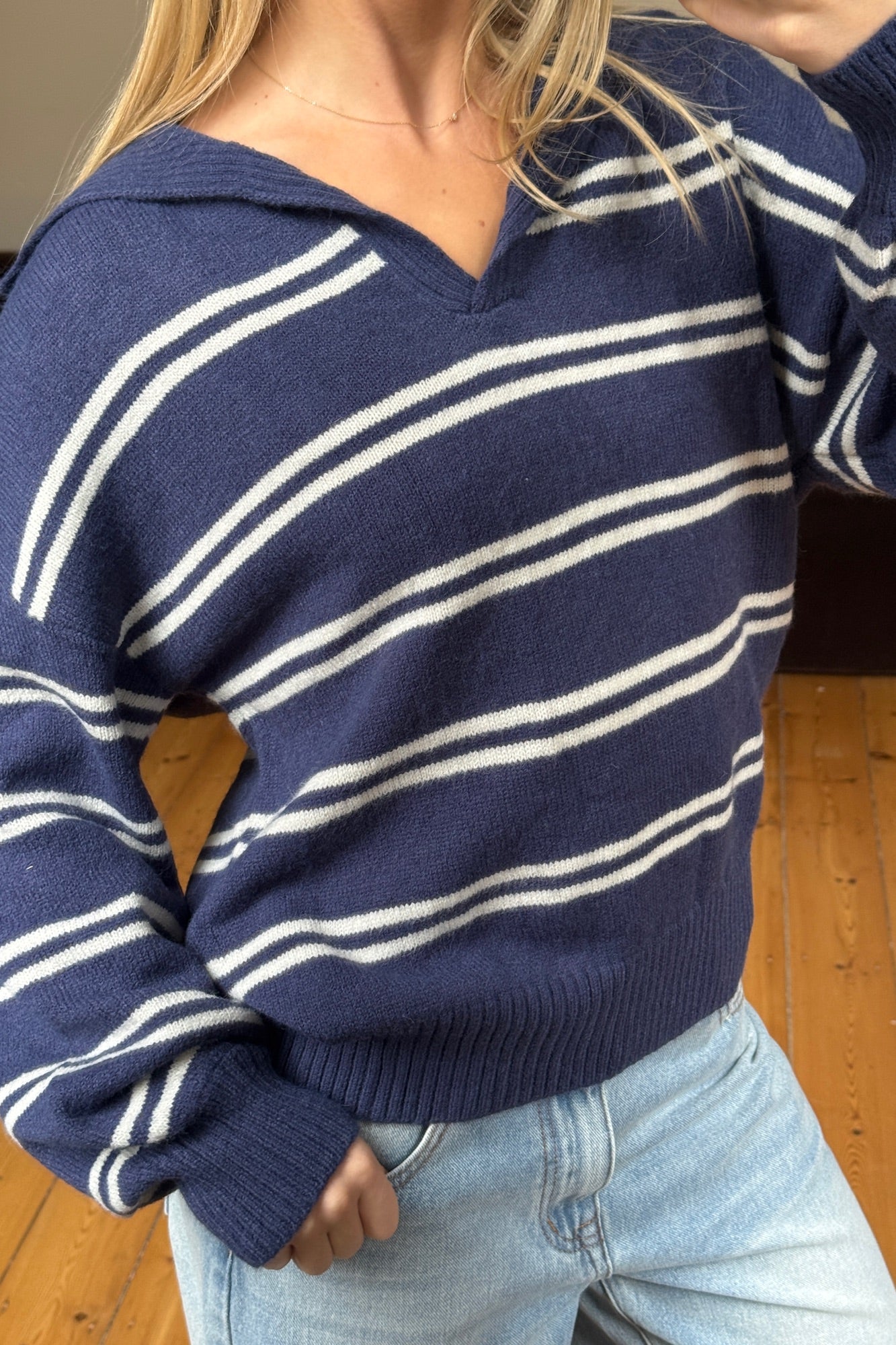 Pina Knitted Polo Navy