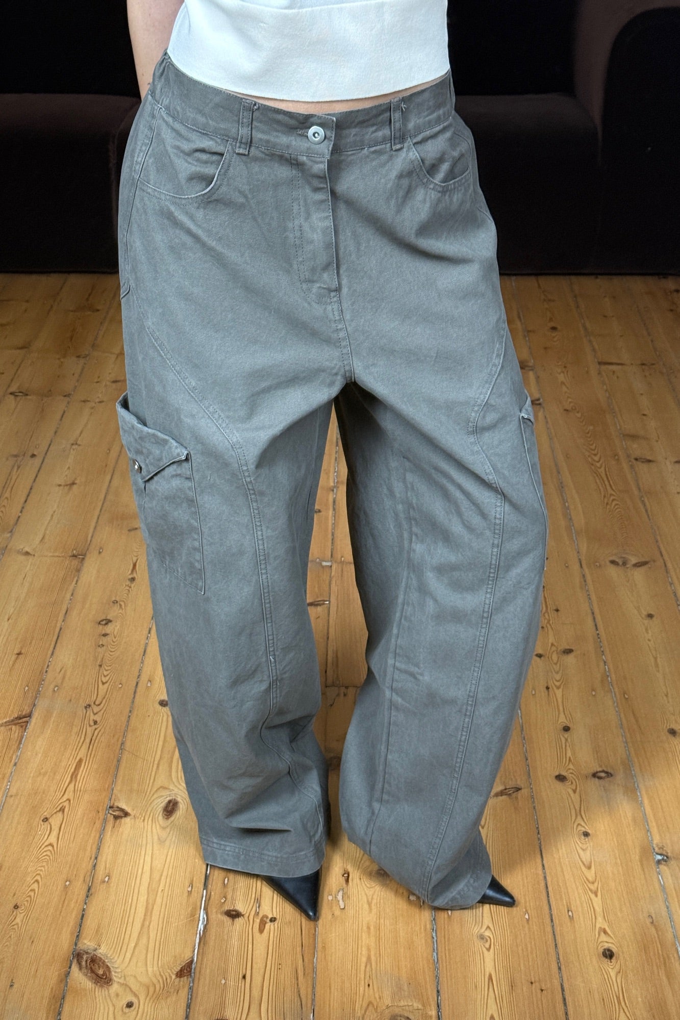 Annie Cargo Pant Dark Grey