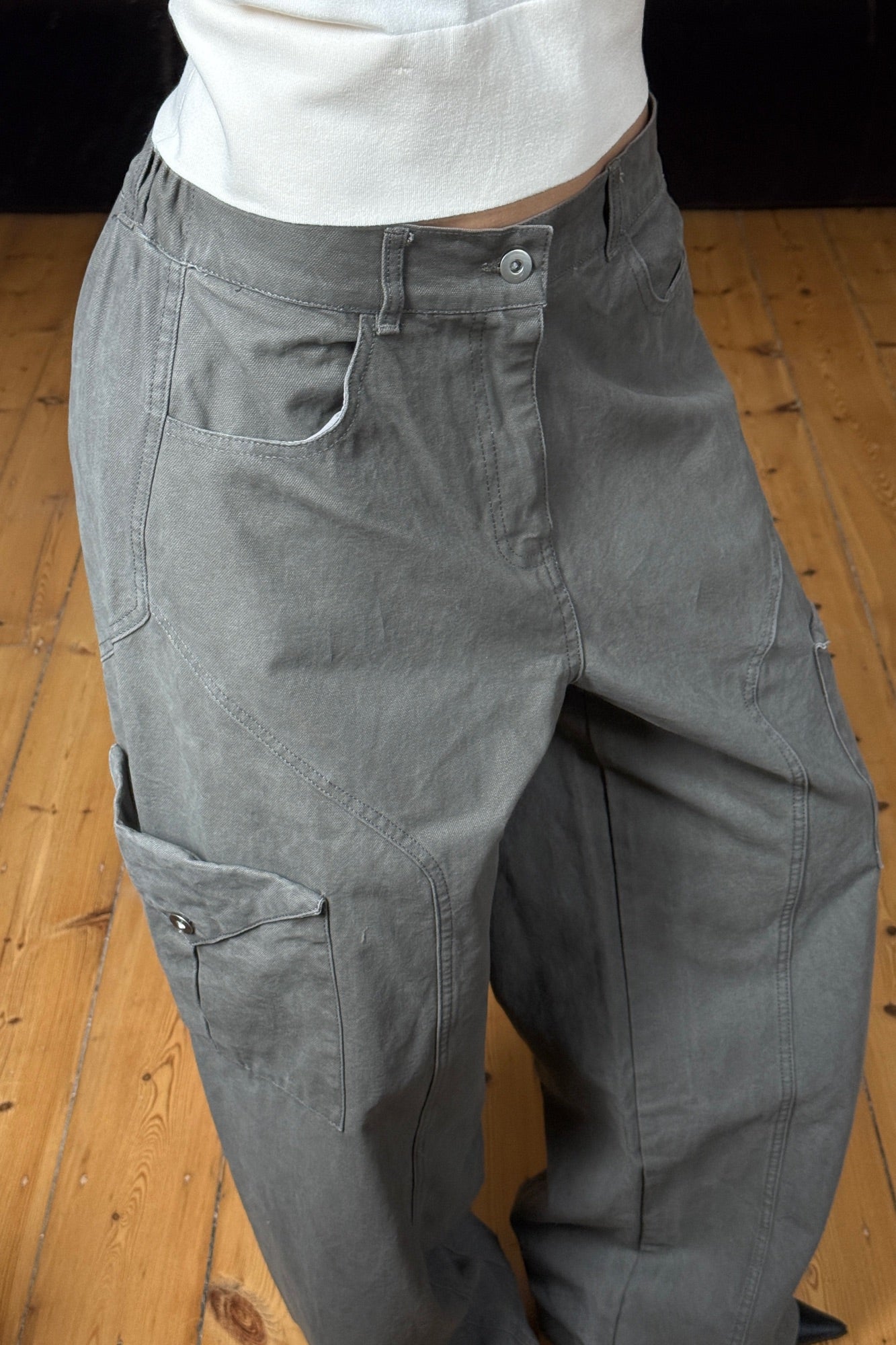Annie Cargo Pant Dark Grey