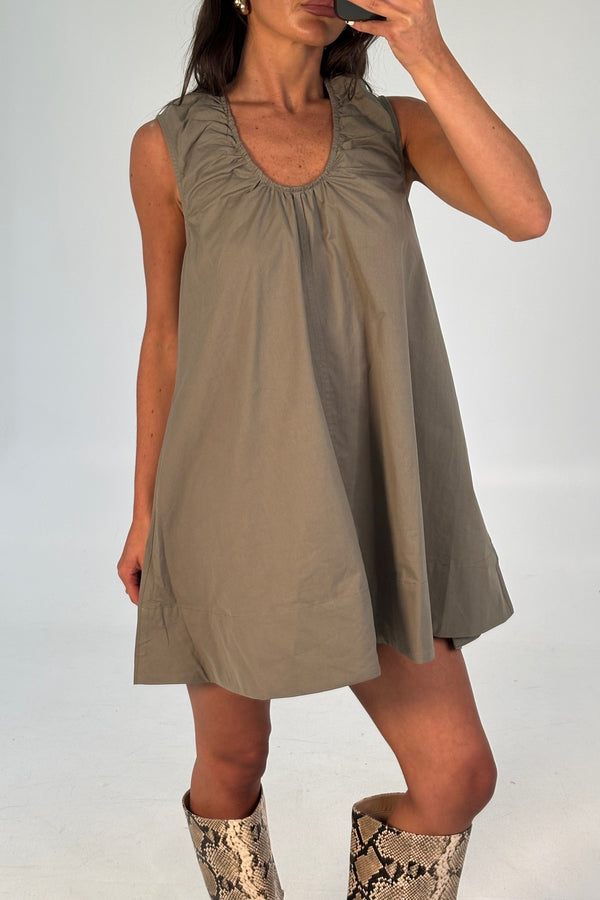 The Lainey Mini Dress in Khaki main image 1