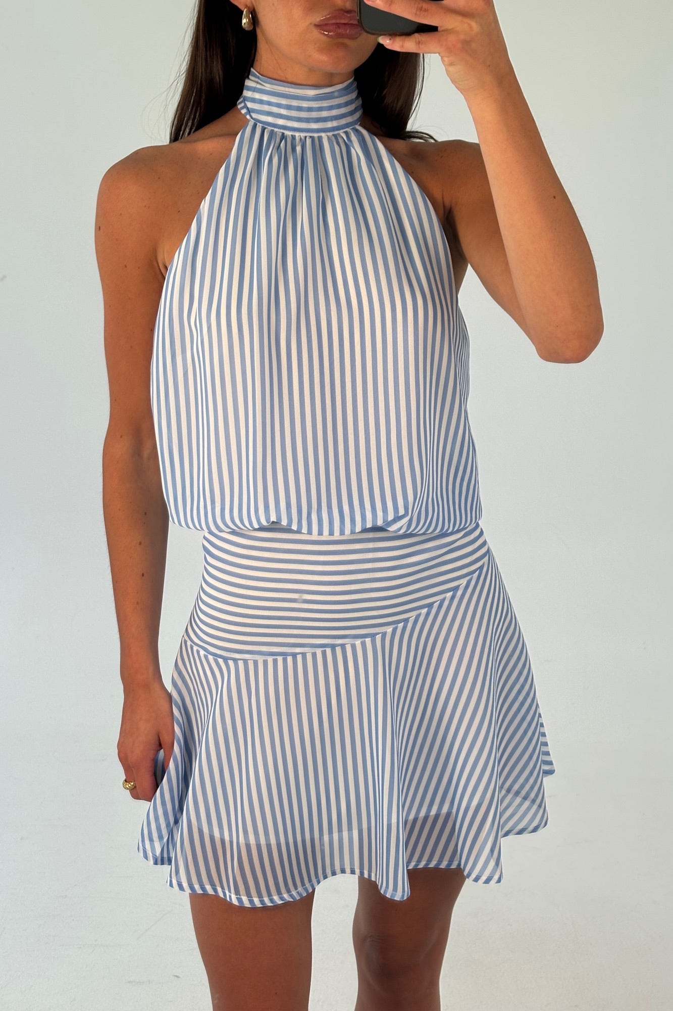 Talisha Mini Dress Blue Stripe