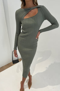 Bobbi Midi Dress Moss - FINAL SALE