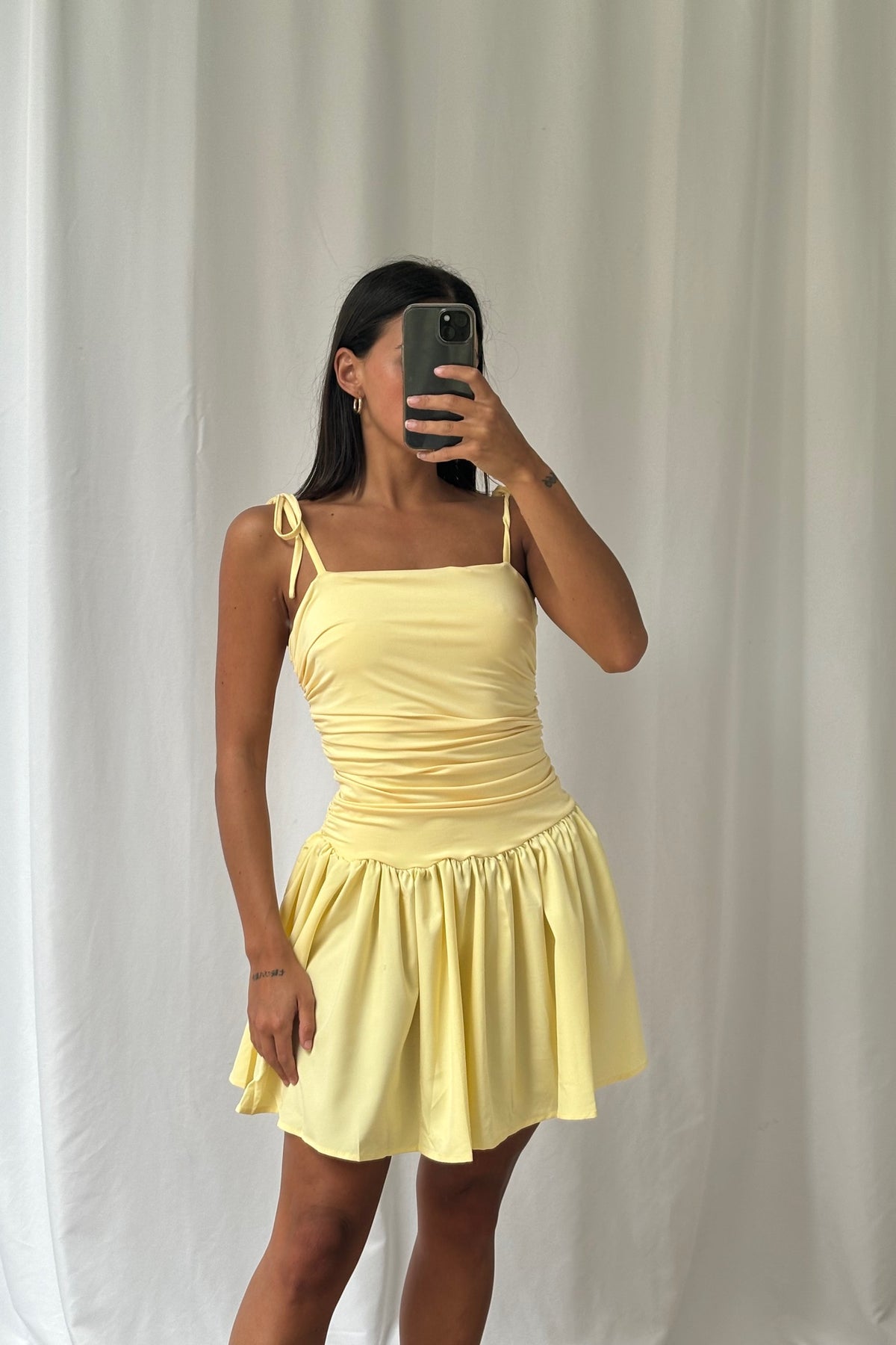 Destiny Mini Dress Lemon