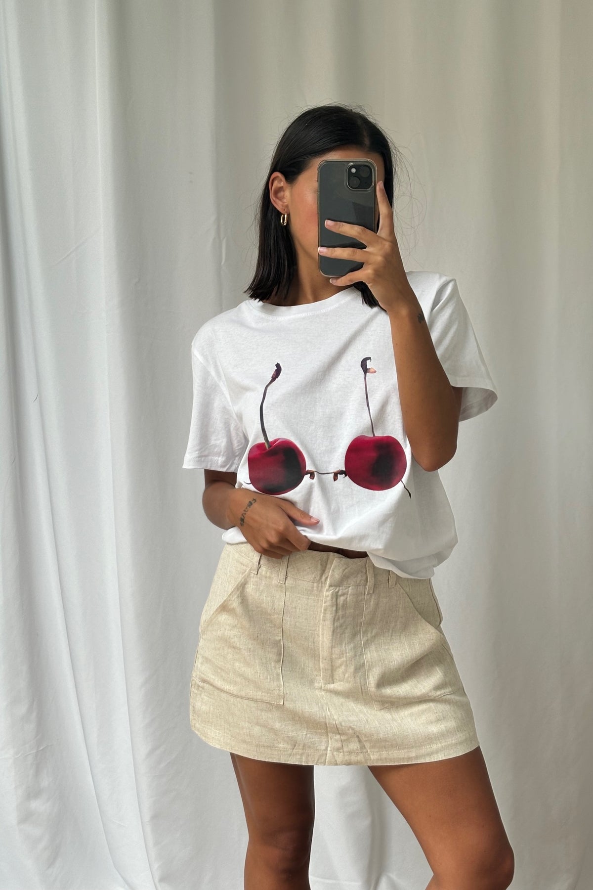 Cherry Tee White