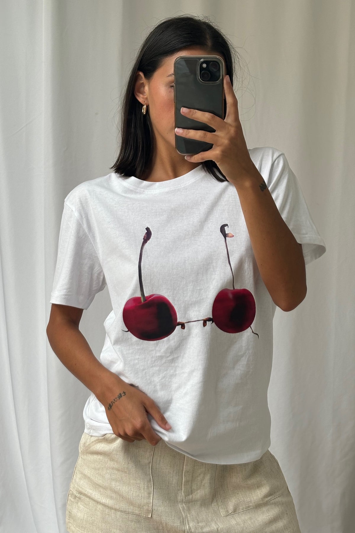 Cherry Tee White