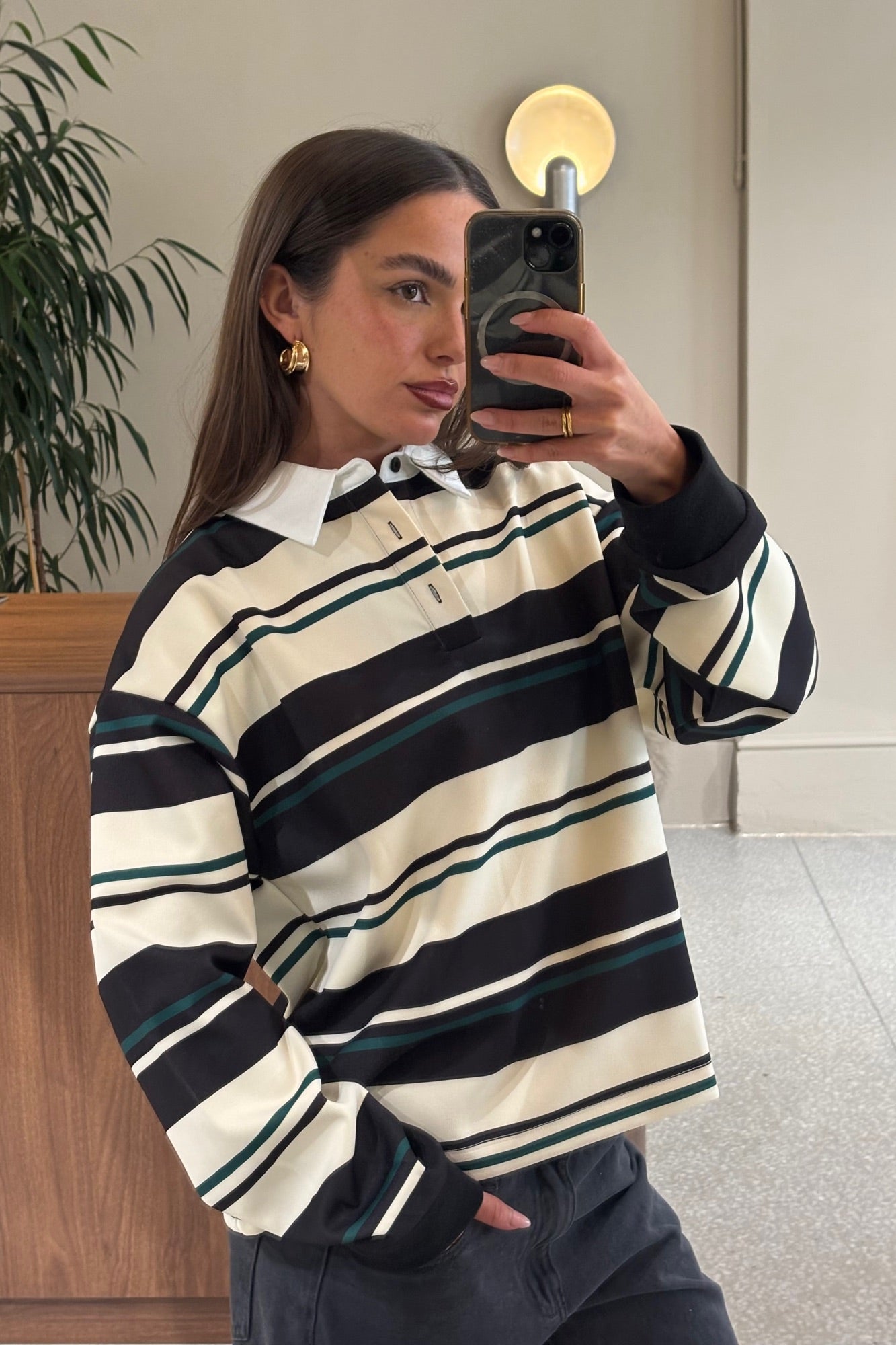 Preppy Jersey Forest Stripe