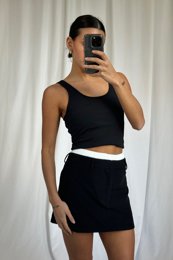 Olympia Mini Skirt Black
