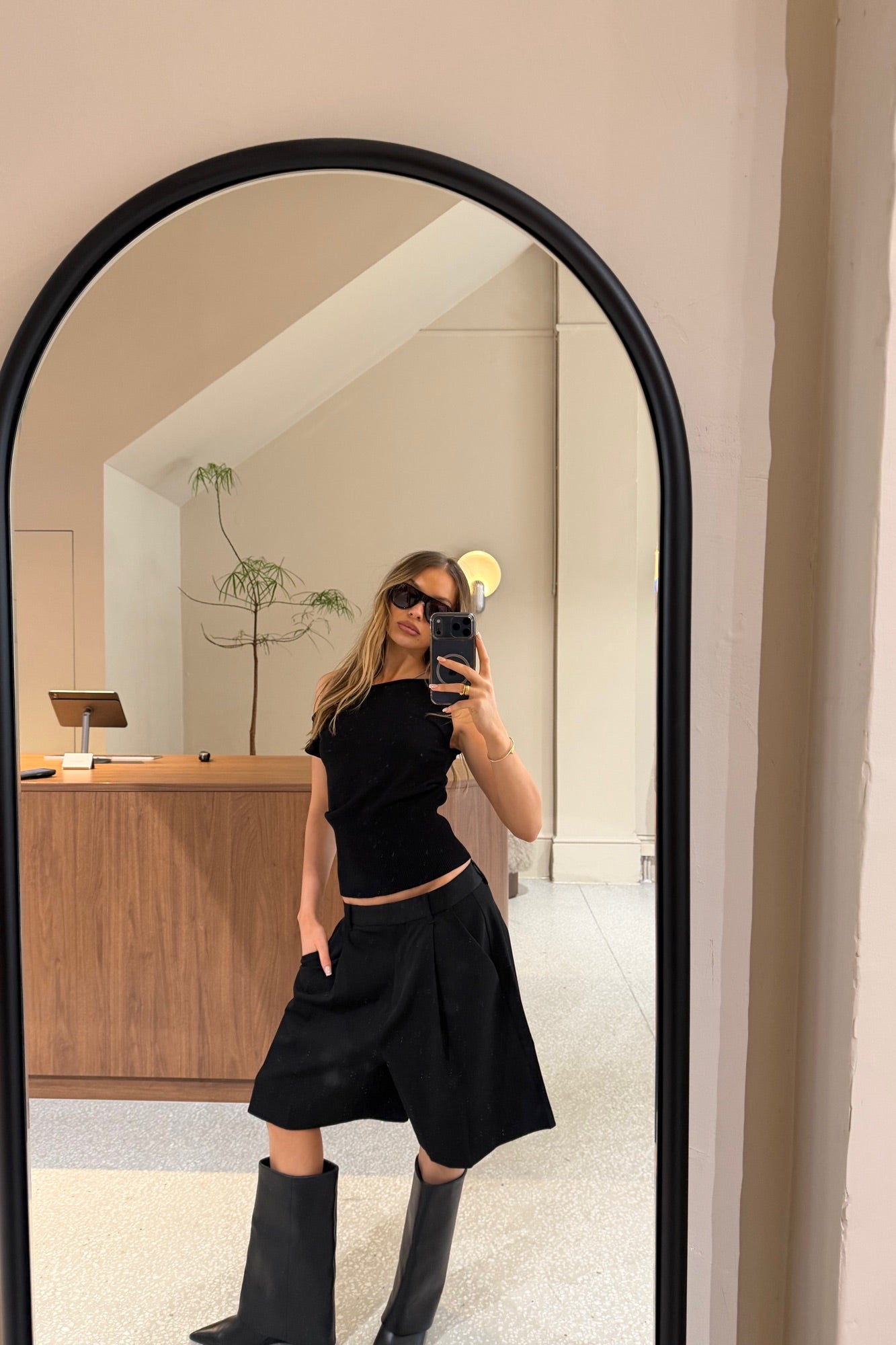 Sailor Knit Top Black