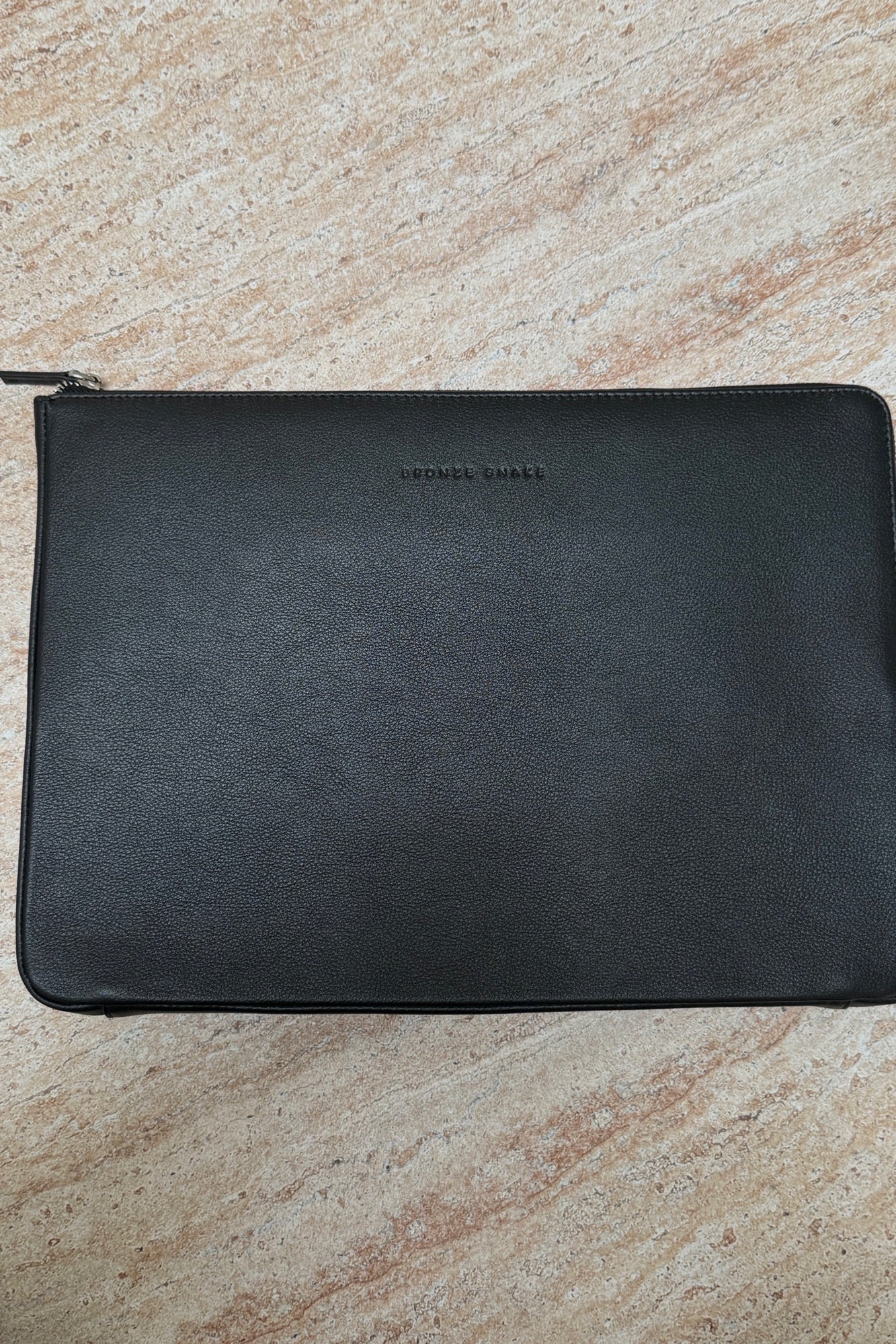 Classic Genuine Leather Laptop Case Black