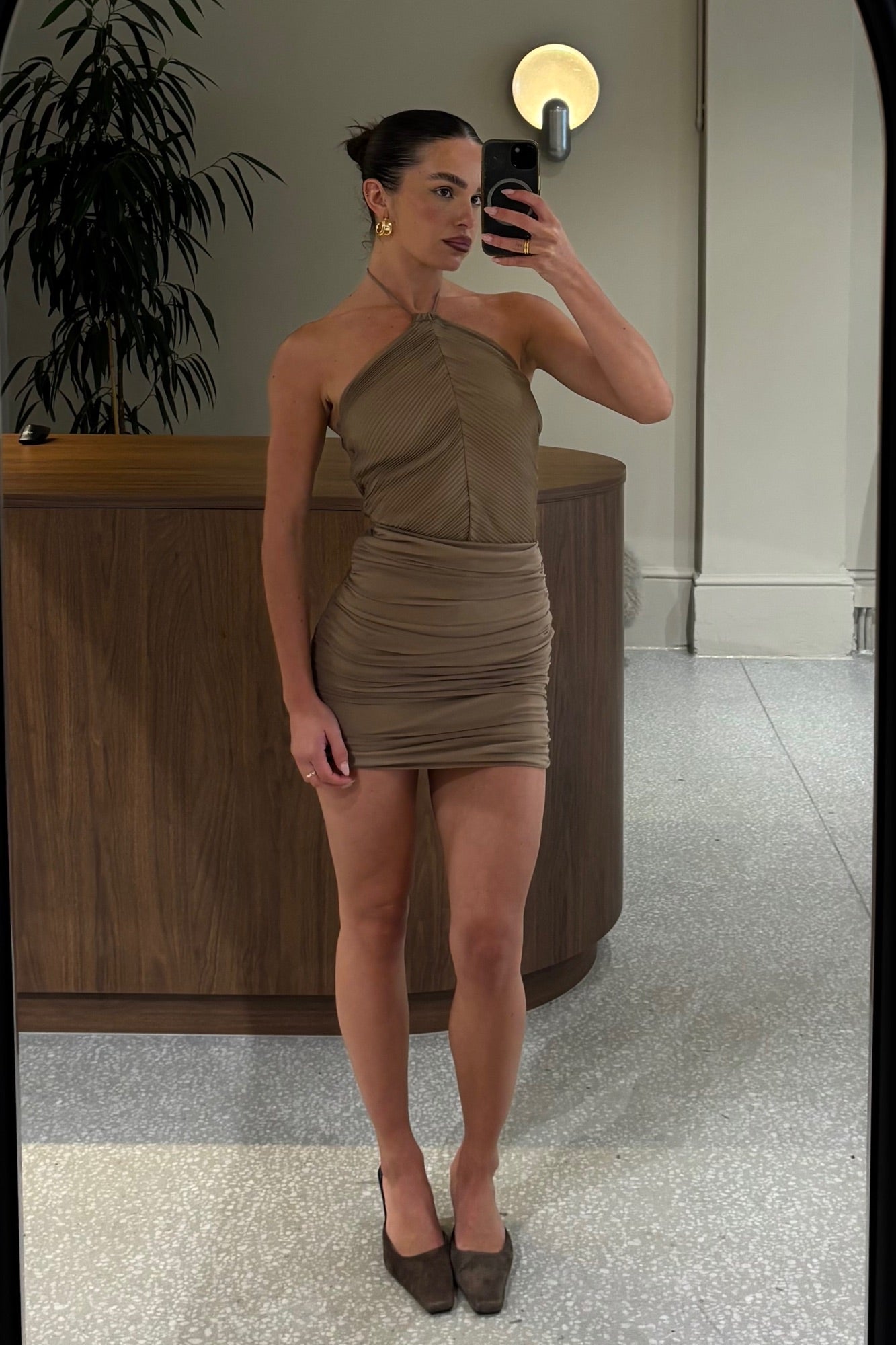 Jessie Mini Dress Stone